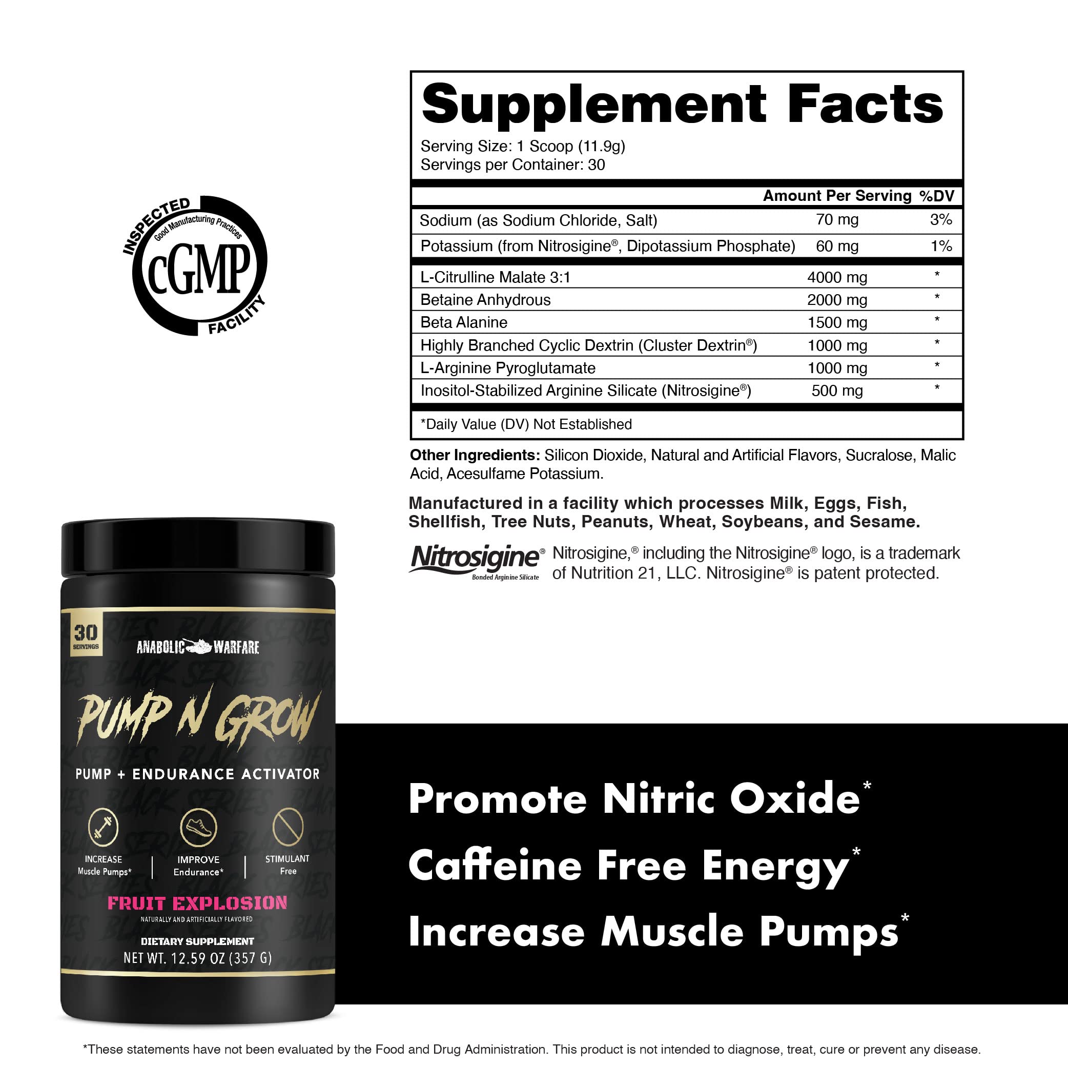 Anabolic Warfare Pump-N-Grow Muscle Pump Supplement Caffeine Free Pre Workout Anabolic Warfare uk supplements