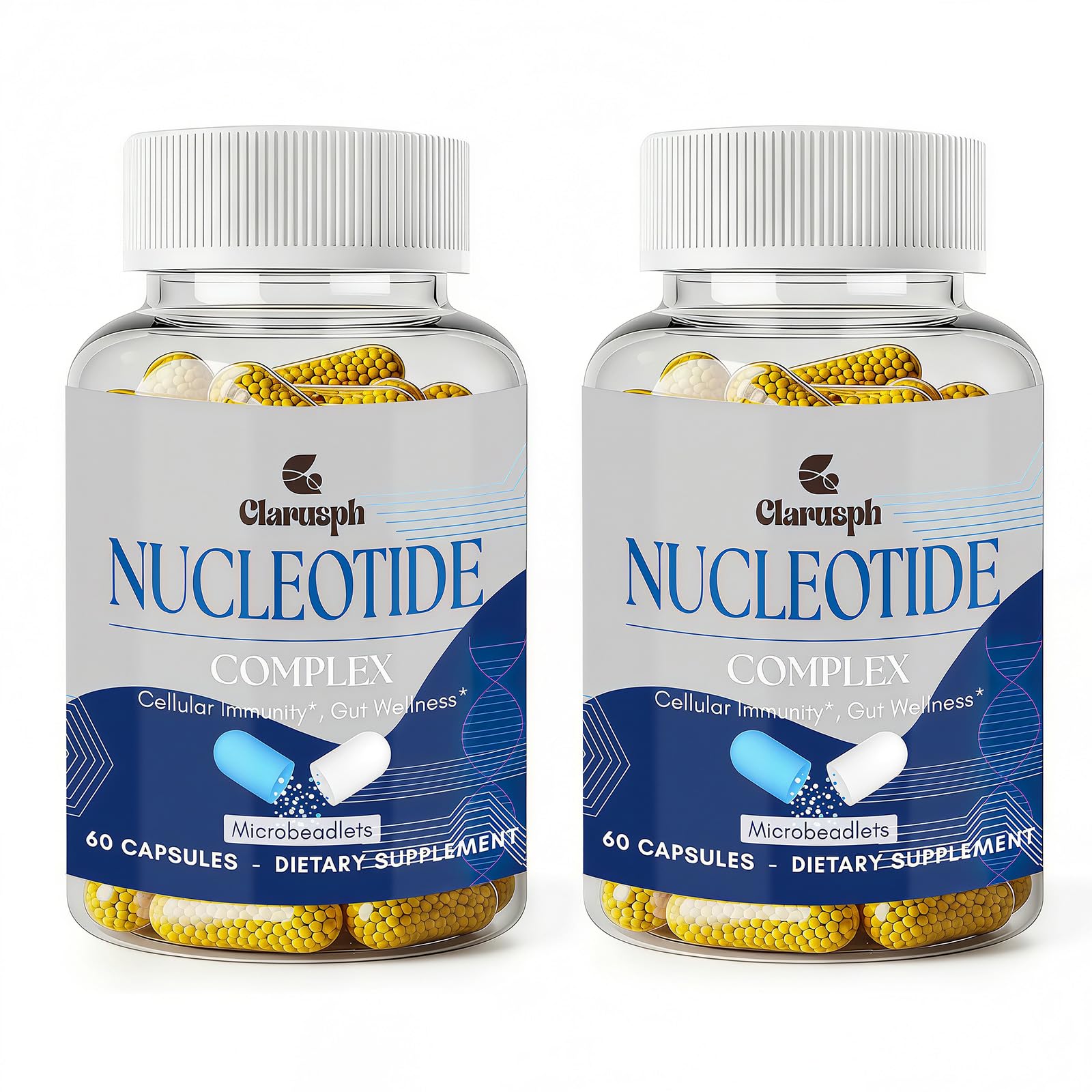 Clarusph Immunity* Supplement, Immune* Nucleotide Complex Blend 400mg Including AMP, CMP, GMP, UMP, Nucleo Immune*, 120 Capsules Clarusph uk supplements