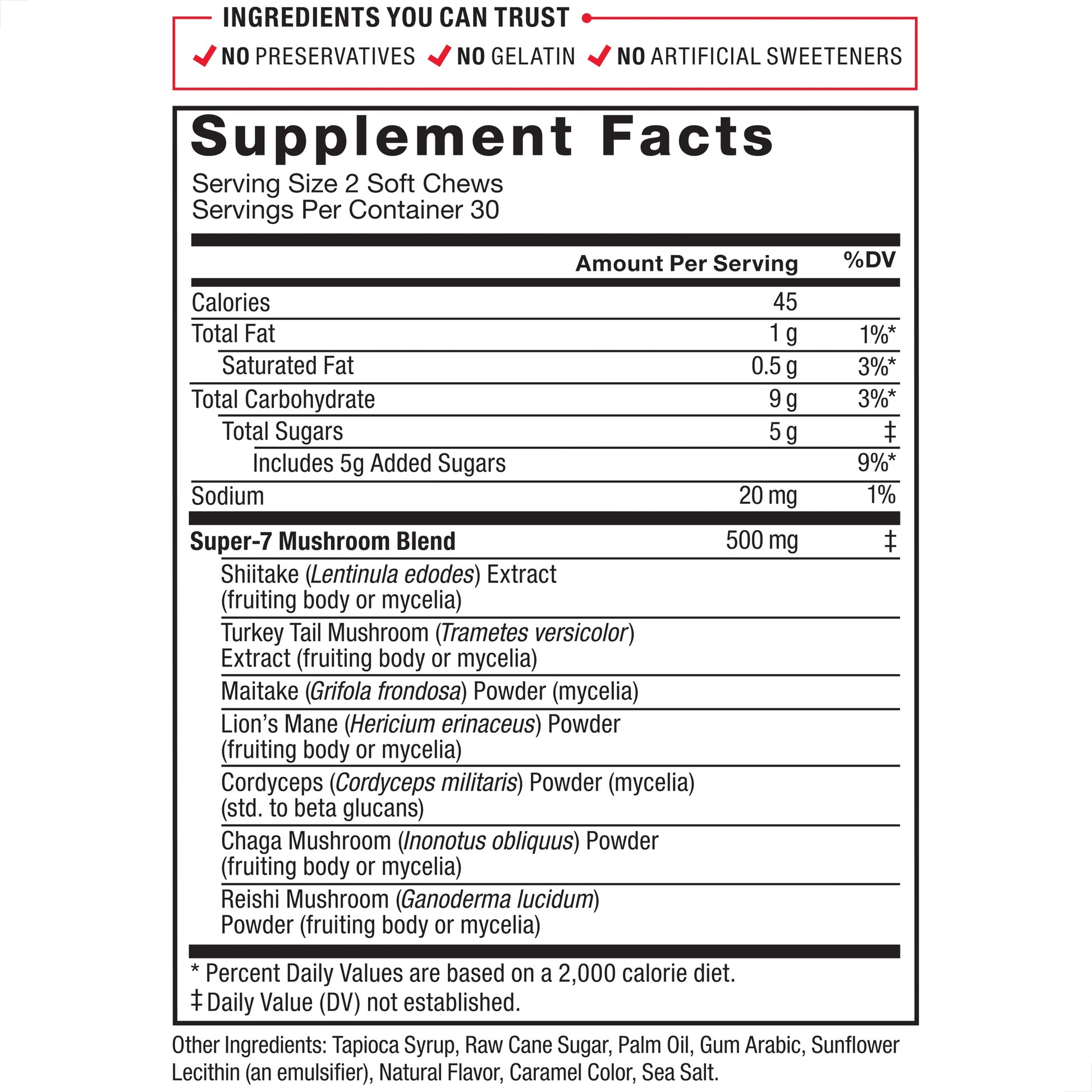 FORCE FACTOR Modern Mushrooms Soft Chews, Mushroom Supplement with Lions Mane Force Factor uk supplements