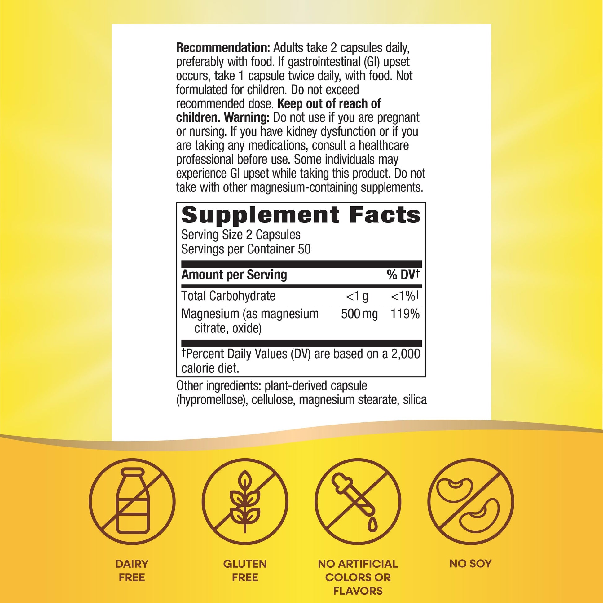 Nature's Way Magnesium Complex, Supports Muscle Relaxation*, Muscle Function*, Promotes a sense of Calm*, Magnesium Citrate and Oxide, 100 Capsules Nature's Way uk supplements
