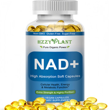HZZYPLANT NAD+ Supplement, High Absorption NAD Supplements for Women for Cellular Energy Immune Focus Health, NAD Resveratrol Softgel Capsules, NAD Liquid Softgels Supplement, Non-GMO, 2 Month Supply HZZYPLANT uk supplements
