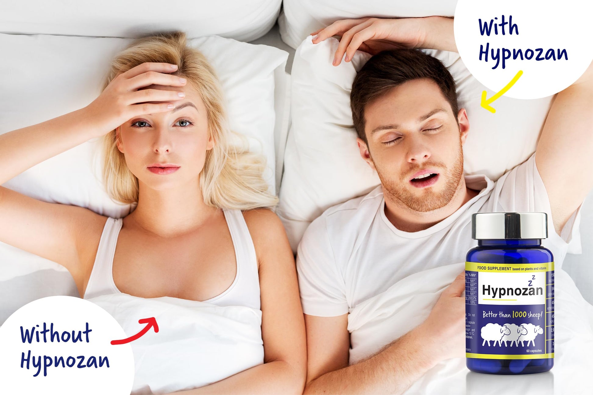 Hypnozan. 60 Easy Nights in Every Pack - 60 Capsules, Just One Before Bed. Natural Vox pharmaceutica uk supplements