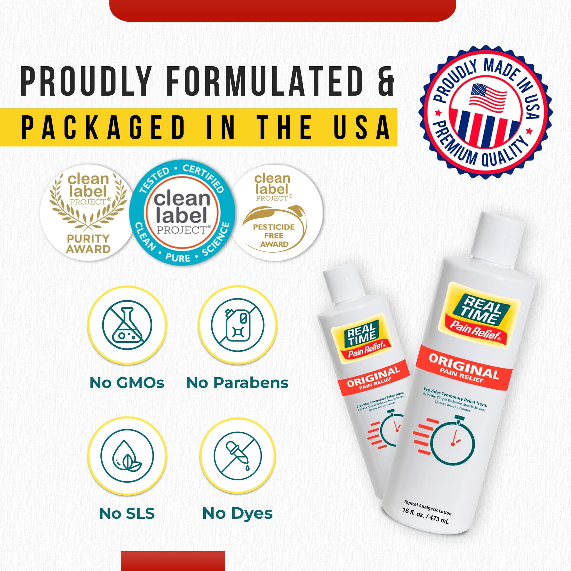 Real Time Pain Relief Cream 16oz Bottle | 17 Natural Ingredients: 1.25% Menthol, Arnica & MSM | Muscle Strain & Joint Discomfort Relief for Arthritis, Cramps, Sprains, Bruises, Hands, Back & Knee Pain Real Time Pain Relief uk supplements