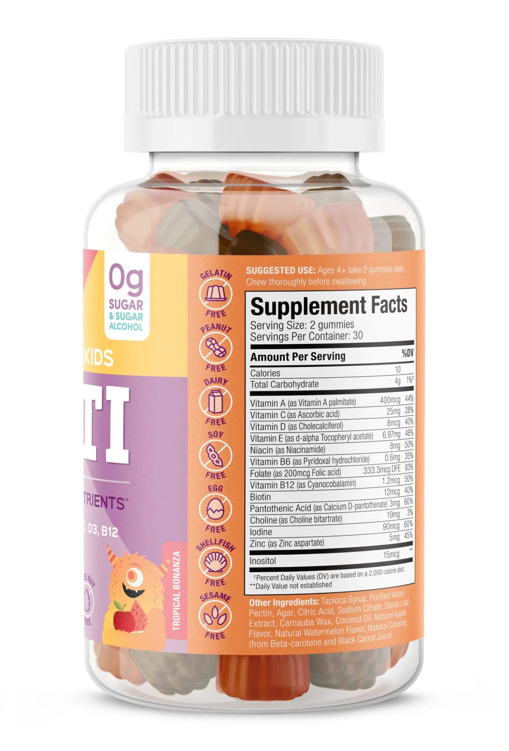 SUKU The Complete Kids Multivitamin Gummies – Vitamins A, C, D, E, B6, B12, Folate & Zinc – Immune Support SUKU uk supplements