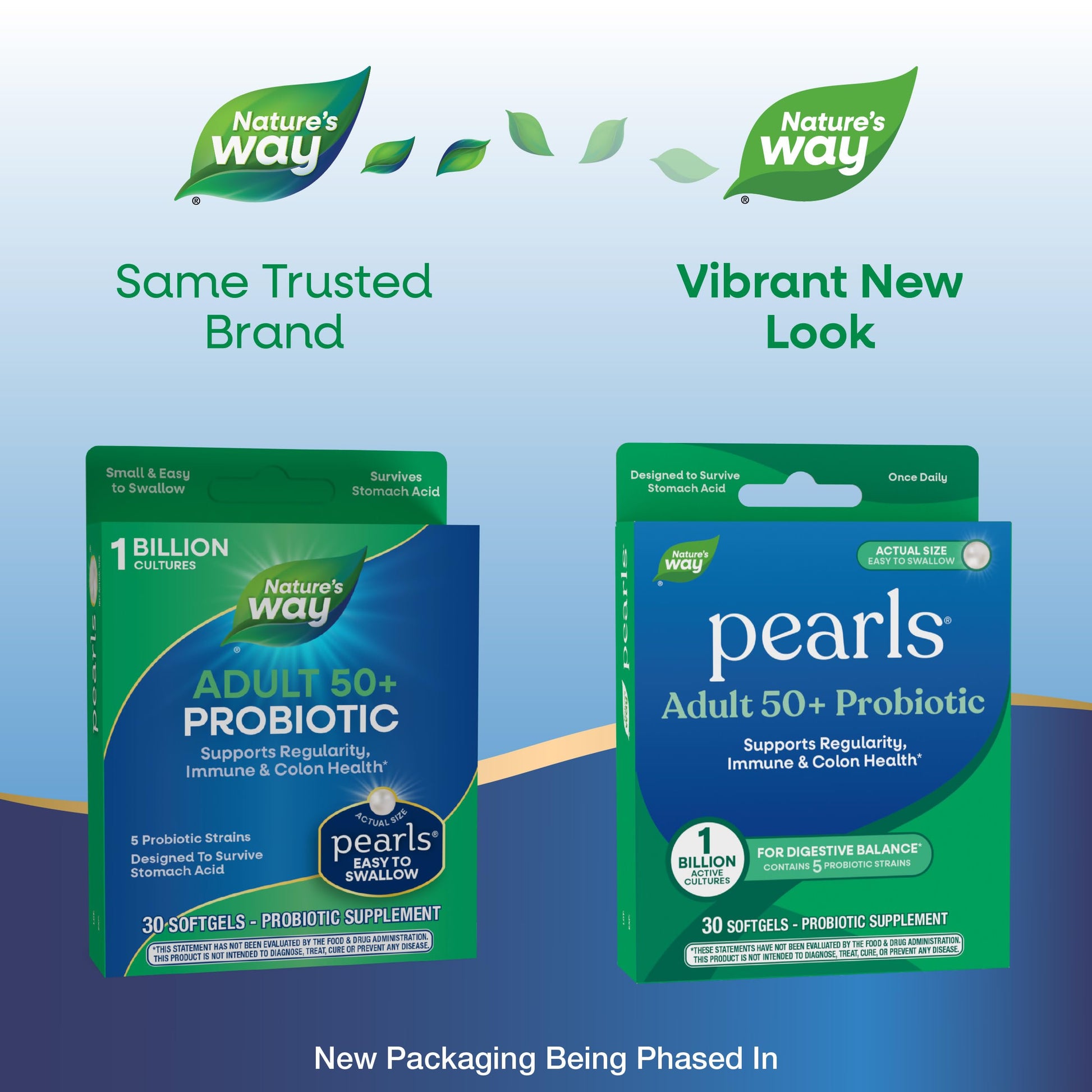 Nature's Way Pearls Adult 50+ Probiotic, Probiotics for Digestive Health* Supports Regularity, Immune & Colon Health*, 1 Billion Cultures, No Refrigeration Needed, 30 Softgels Nature's Way uk supplements