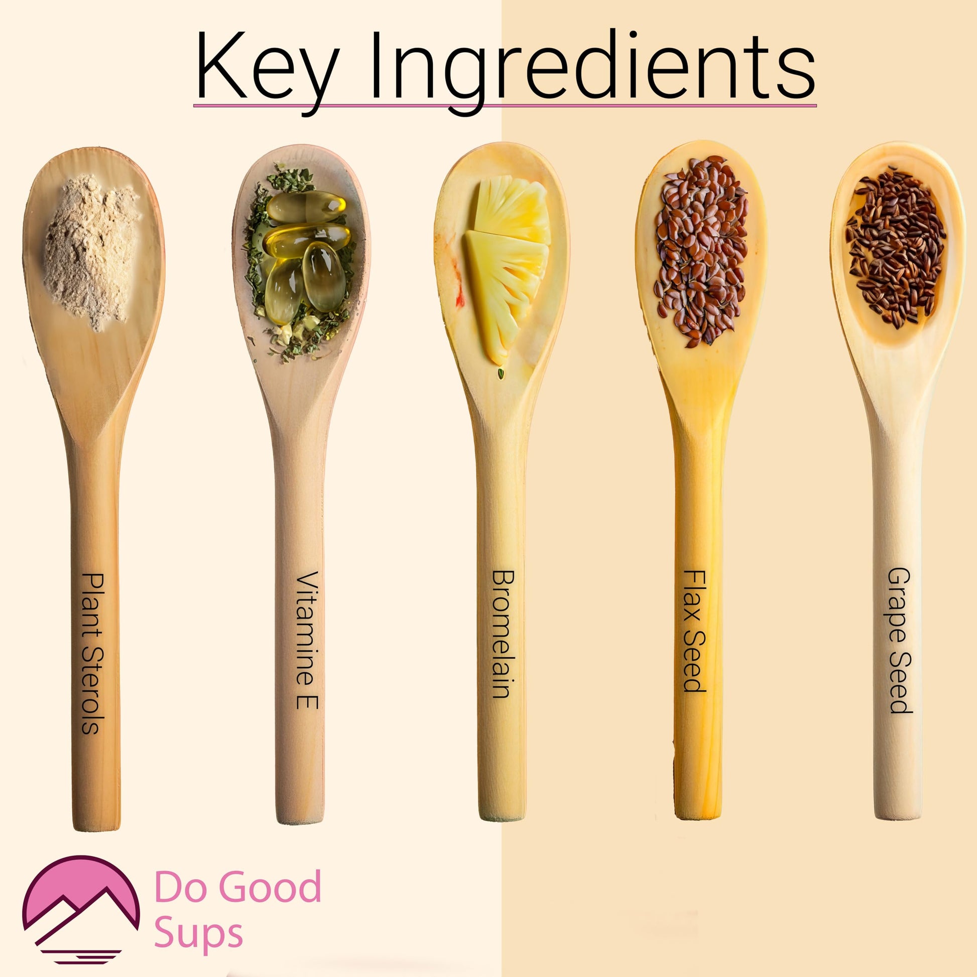 Do Good Sups The Looker 60 Caps- Skin Hair and Nails Vitamins - Natural Collagen Production - Reduces Hair Thinning - Skin Elasticity - Skin Moisture - Plant Sterols Bromelain Zinc Vitamin E Selenium Do Good Sups uk supplements