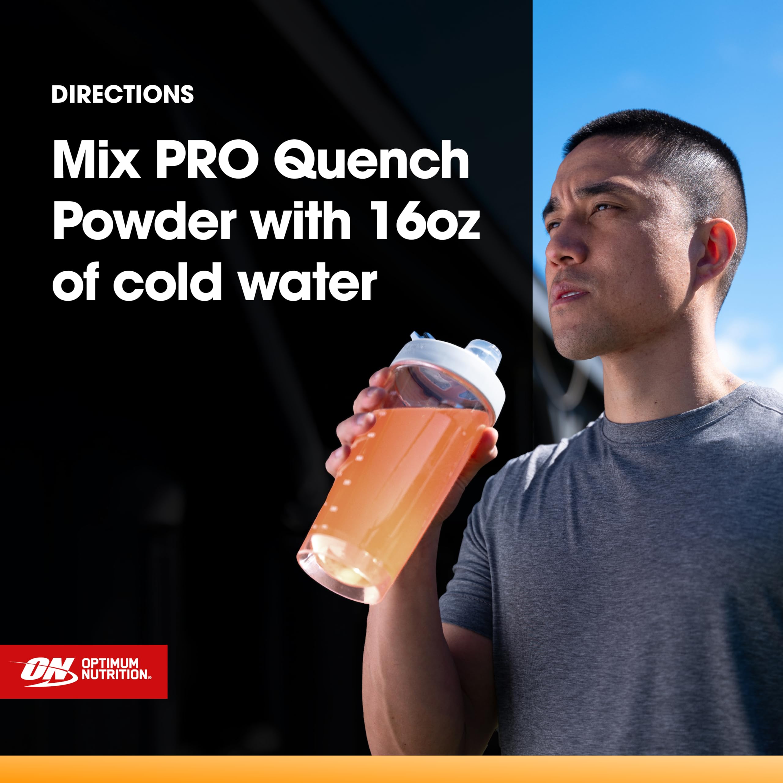 Optimum Nutrition Pro Quench, 10g Clear Protein, 10g Collagen peptides & Electrolyte Powder Drink Mix, Tropical Orange Mango, 20 Servings, Optimum Nutrition uk supplements