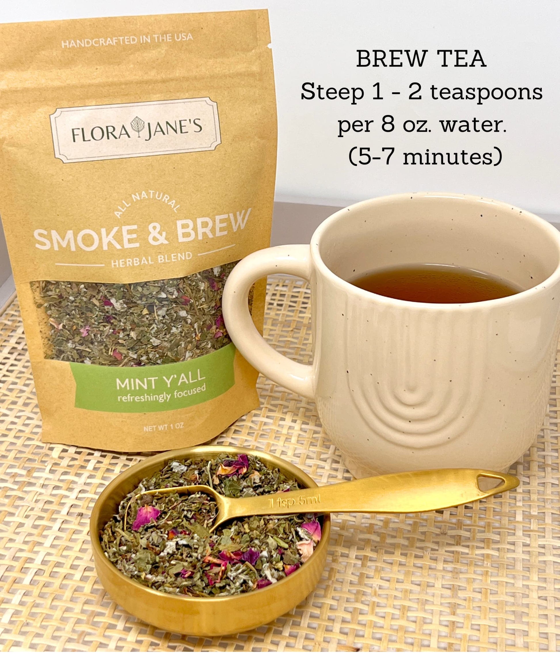 Smoke & Brew - Sweet Dreams Blend for Relaxation and Sleep - Caffiene Free Tea and Smoke Blend Flora Jane's uk supplements