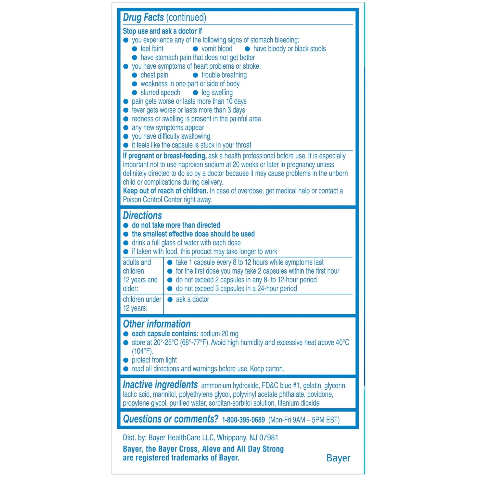 Aleve Liquid Capsules, Naproxen Sodium Capsules 220 mg (NSAID), Pain Reliever/Fever Reducer, Fast Pain Relief, 120 Count Aleve uk supplements