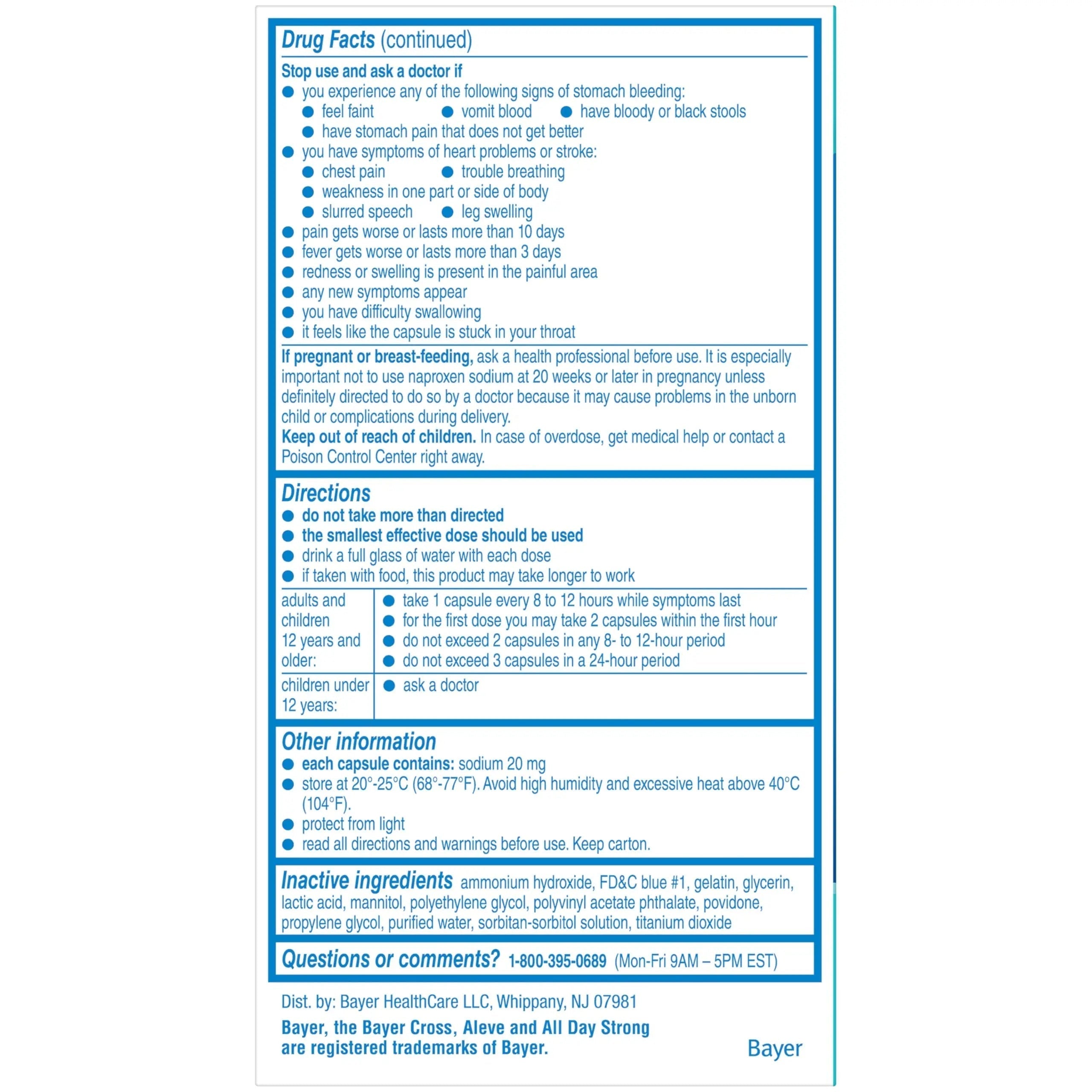 Aleve Liquid Capsules, Naproxen Sodium Capsules 220 mg (NSAID), Pain Reliever/Fever Reducer, Fast Pain Relief, 120 Count Aleve uk supplements