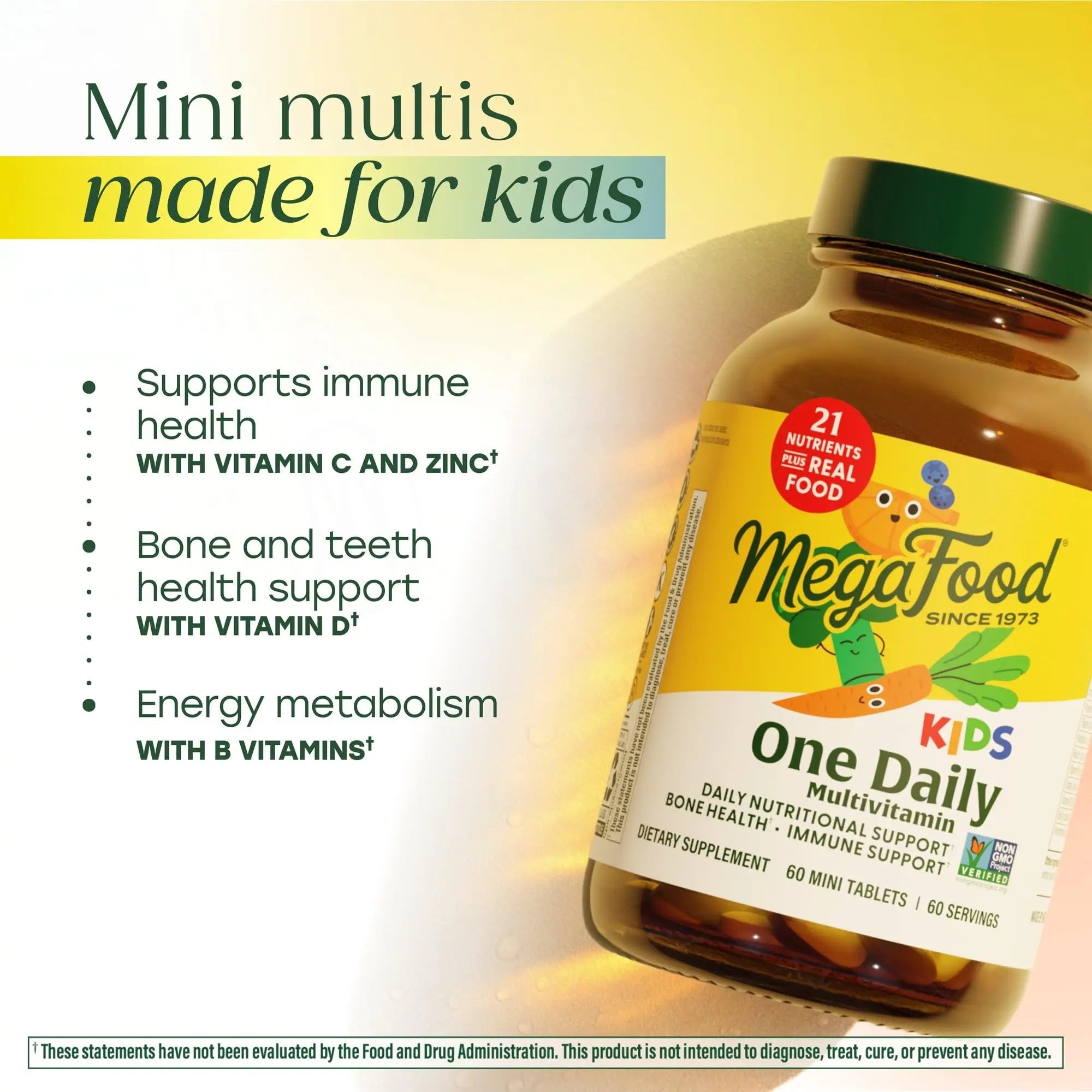 MegaFood Kids One Daily Multivitamin - Convenient Mini Multivitamin for Kids - with Zinc, Vitamins C, B & D MegaFood uk supplements