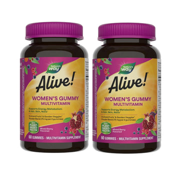 Nature's Way Alive! Women’s Gummy Multivitamin, 16 Vitamins & Minerals, Energy Metabolism*, Hair Skin & Nails Nature's Way uk supplements