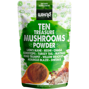 Wixar Mushroom Powder - Ten Treasure Mushrooms Extract Supplement Blend for Coffee WIXAR NATURALS uk supplements