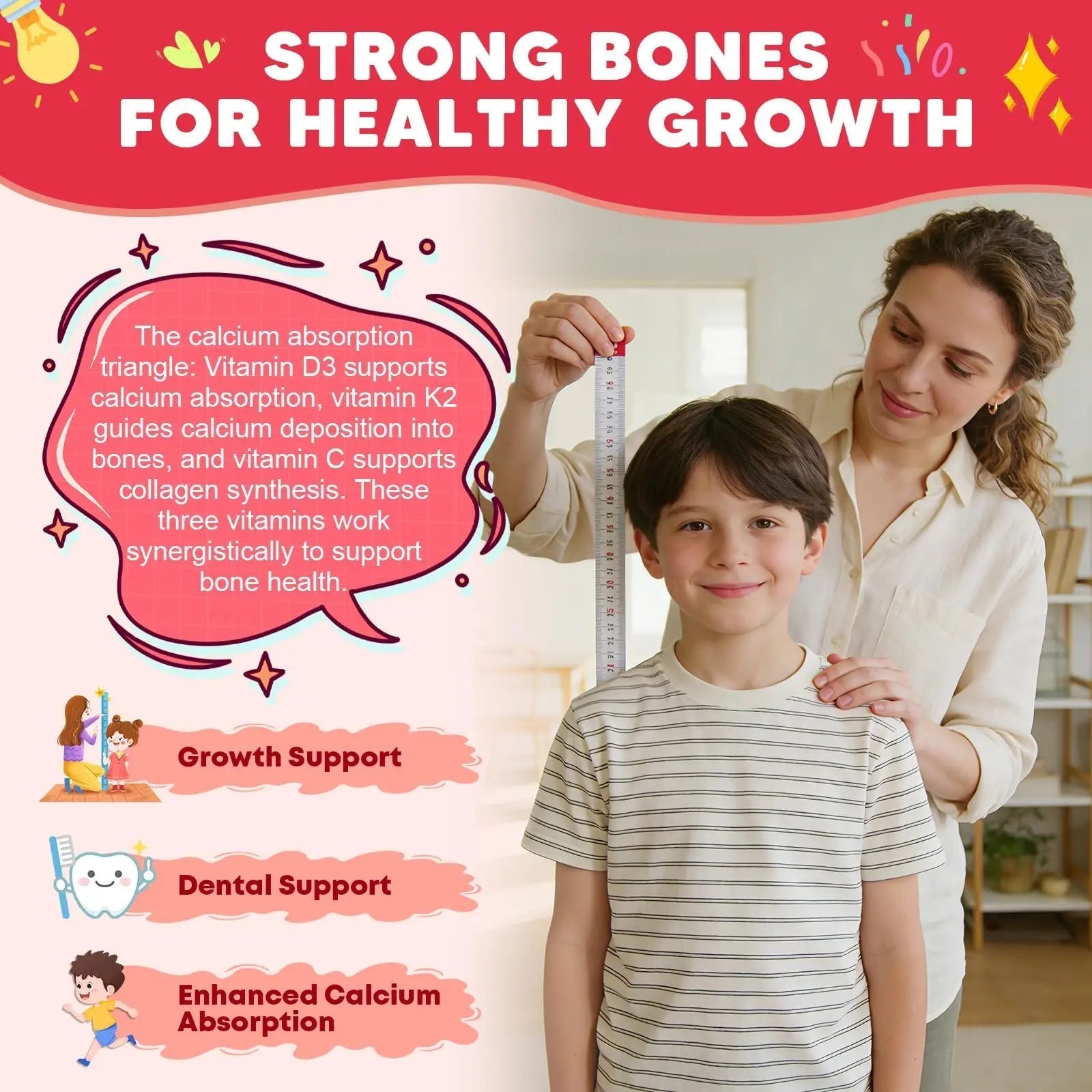 (2 Pack) Sugar Free Calcium Multivitamin Gummies for Kids - Nutritional, Immune, Bone Support, Whole Multivitamin, with Vitamins A, C, D, B1, B2, B6 JIANKYTZ uk supplements