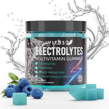 VIFSSG Electrolytes Gummies No Sugar, 120 Chewable Electrolyte Gummies with 6 Electrolytes for Runners and Endurance Sports, Refreshing Blue Raspberry, Hydration Electrolyte Chews, 1 Pack VIFSSG uk supplements
