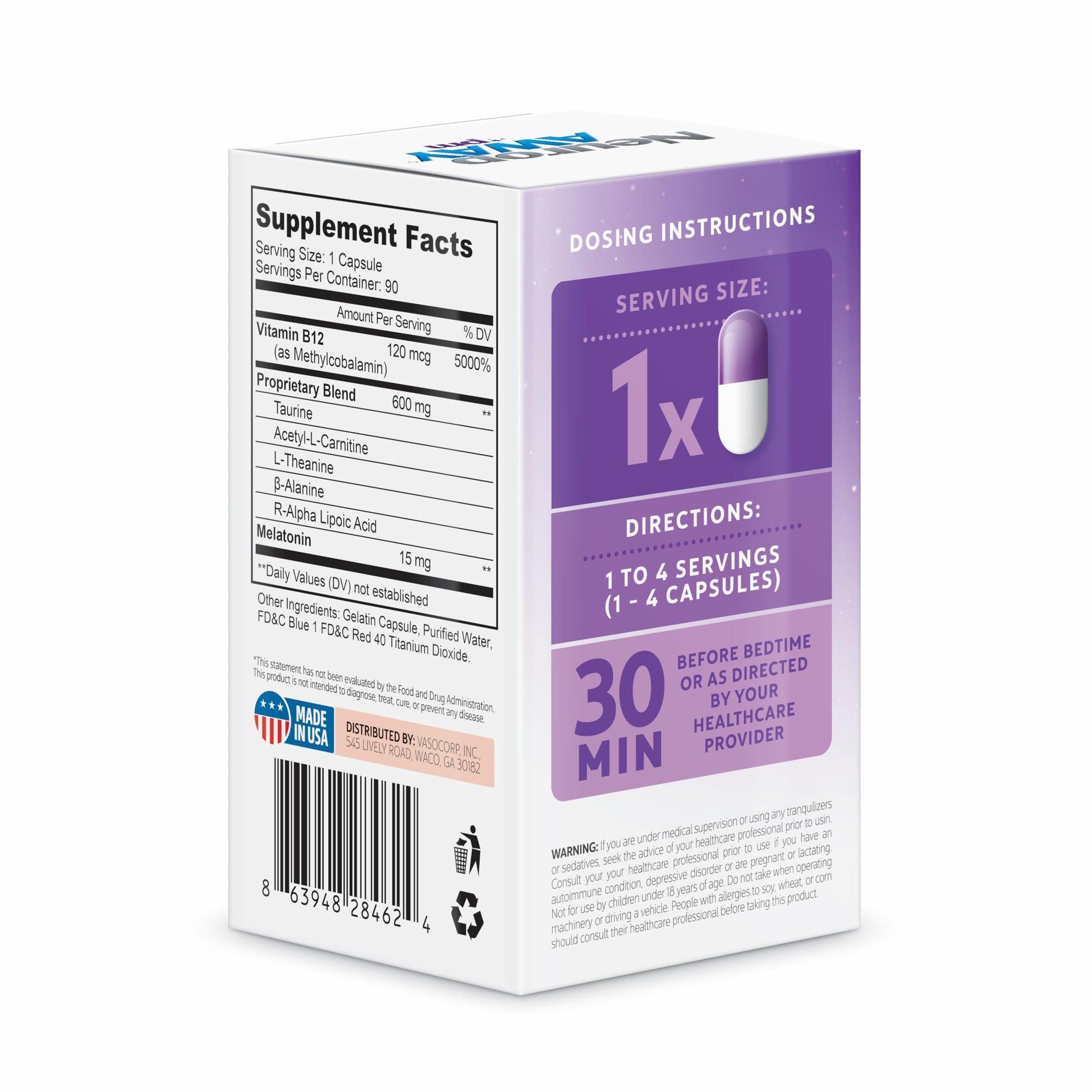 NeuropAWAY Nerve Support PM, with R-Alpha Lipoic Acid to Help Provide Nerve Relief in as Little as 5 Days, Acetyl-L-Carnitine, Theanine, Melatonin, and Methylcobalamin, 90 Capsules NeuropAWAY uk supplements