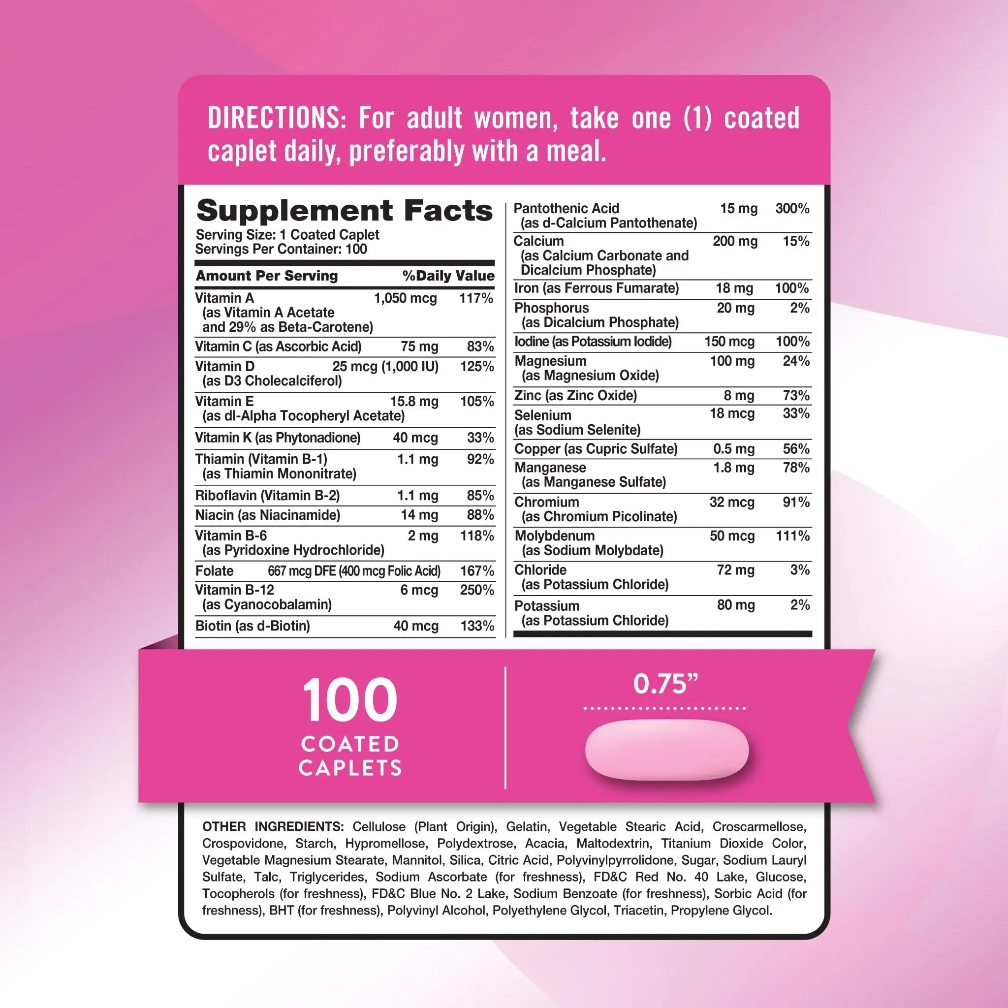 Nature's Truth Multivitamin for Women with Iron | 100 Pills | Non-GMO & Gluten Free Supplement | ABC Complete Nature's Truth uk supplements
