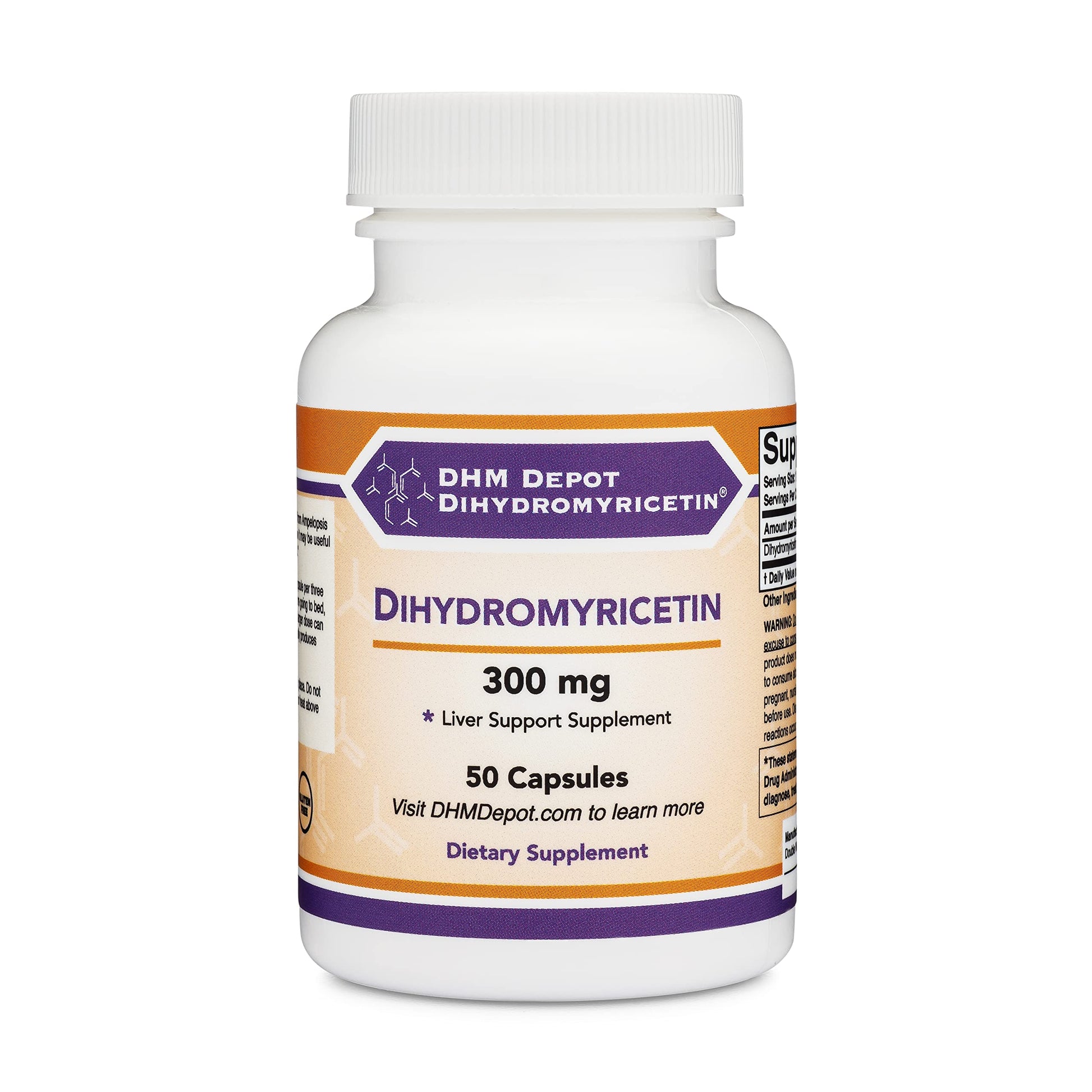 Dihydromyricetin (DHM) 50 Capsules, 300mg, Liver Support Supplement (Third Party Double Wood Supplements uk supplements
