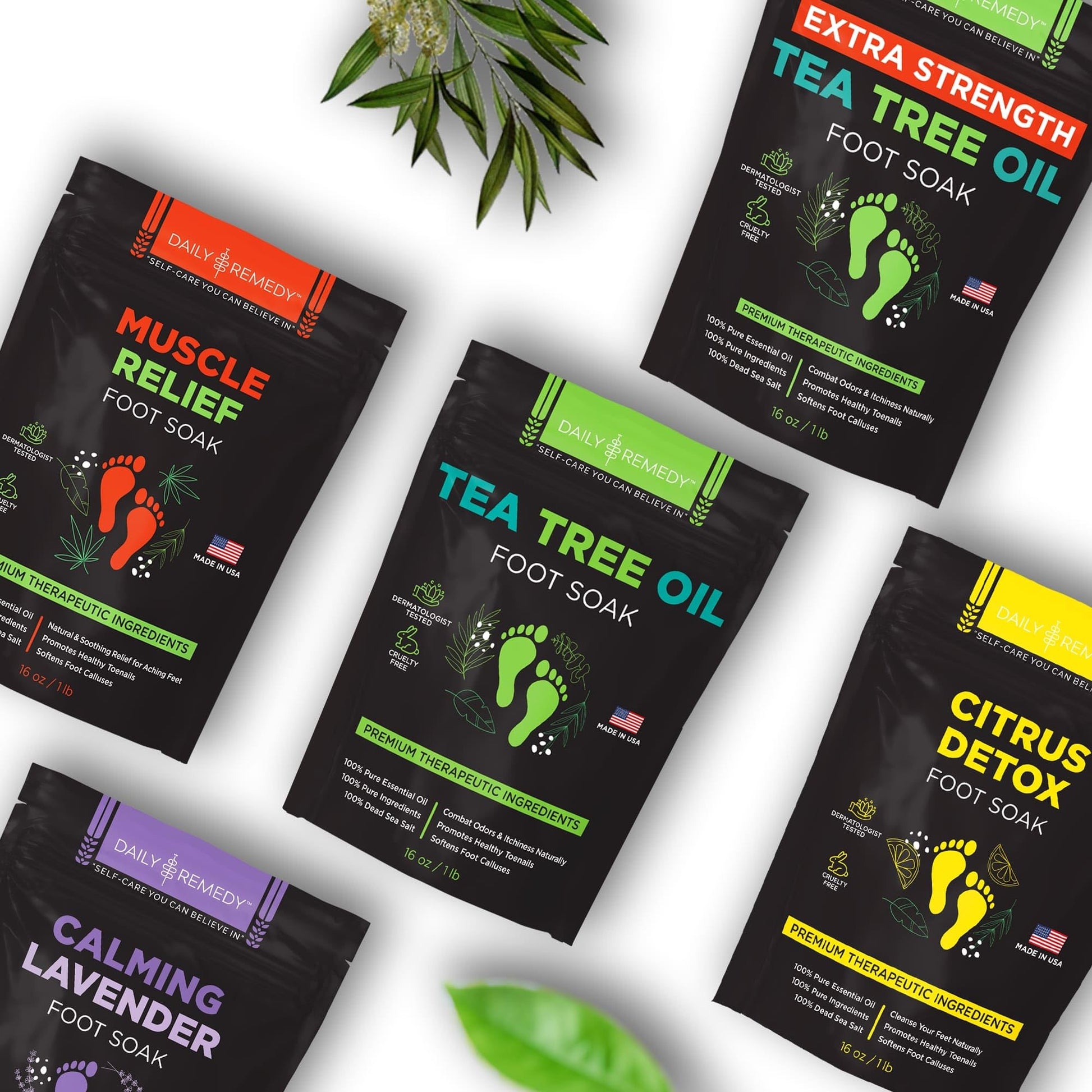 Tea Tree Oil Foot Soak with Epsom Salt - Made in USA - for Toenail Athletes Foot DAILY REMEDY uk supplements