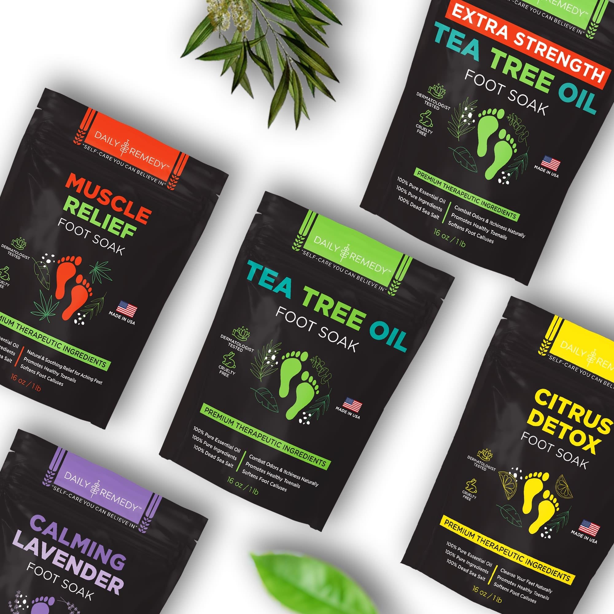 Tea Tree Oil Foot Soak with Epsom Salt - Made in USA - for Toenail Athletes Foot DAILY REMEDY uk supplements
