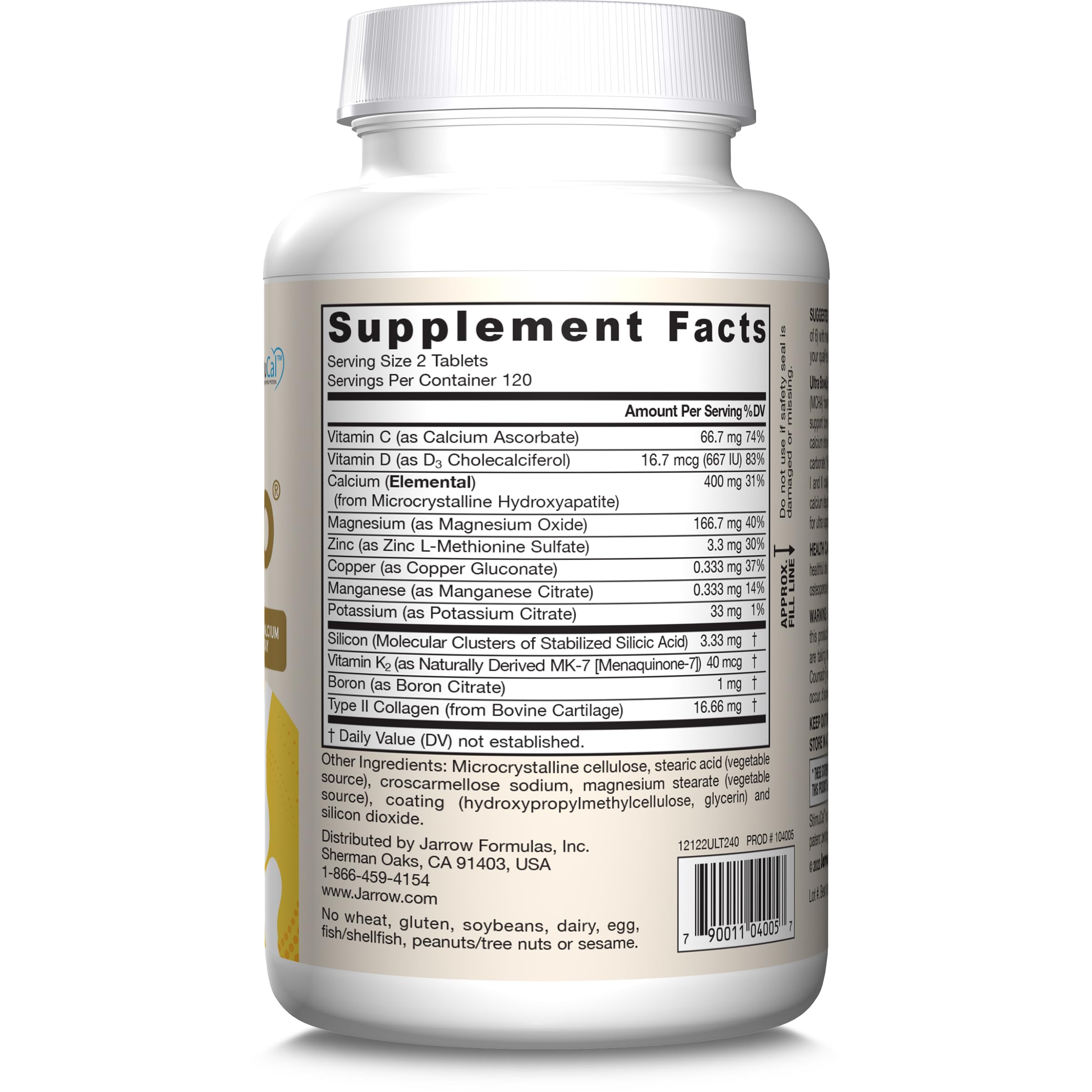 Jarrow Formulas® Ultra BoneUp®, Includes MK-7 and Silicon for Added Bone Support, 240 Bone Health Tablets Jarrow Formulas uk supplements