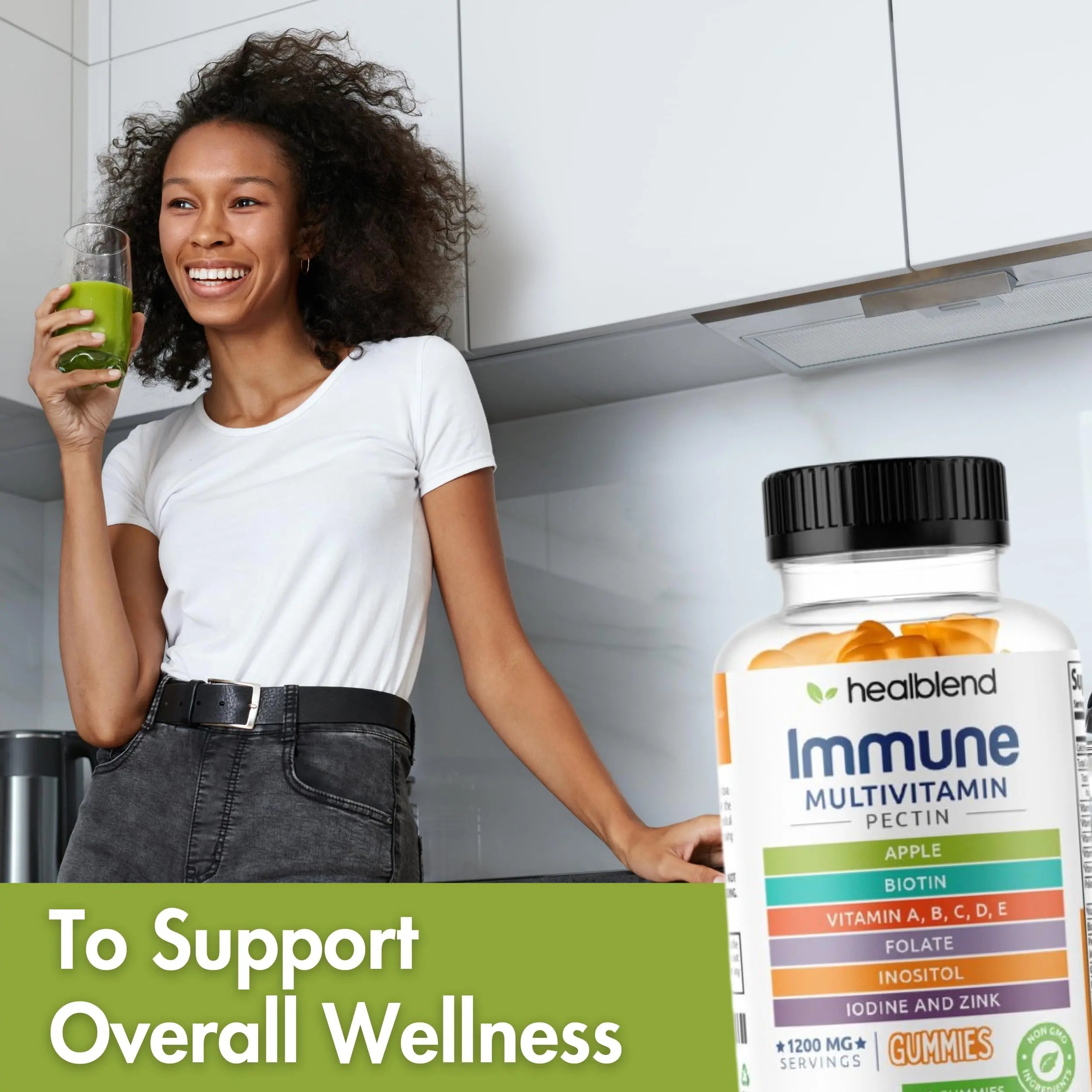 healblend Power-Packed Multivitamin Bear Gummies for Adult | Vitamins C, D3, B6, B12, Iron, Zinc healblend uk supplements
