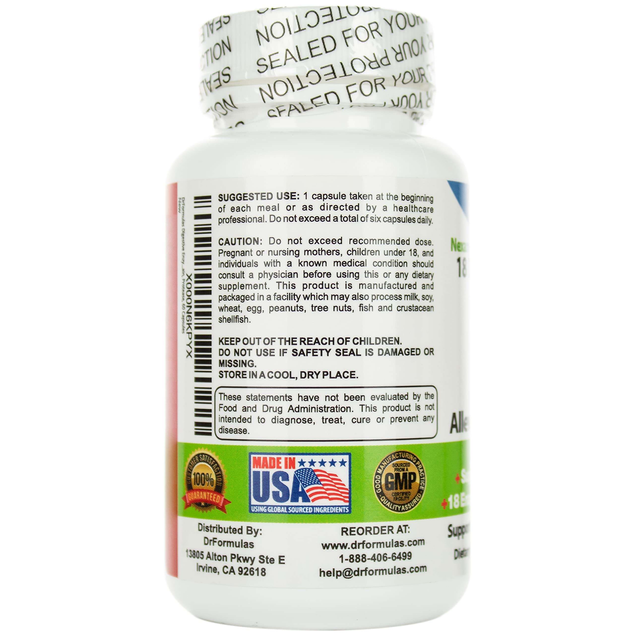 DrFormulas Digestive Enzymes for Bloating Relief, Gas, Lactose Intolerance DrFormulas uk supplements