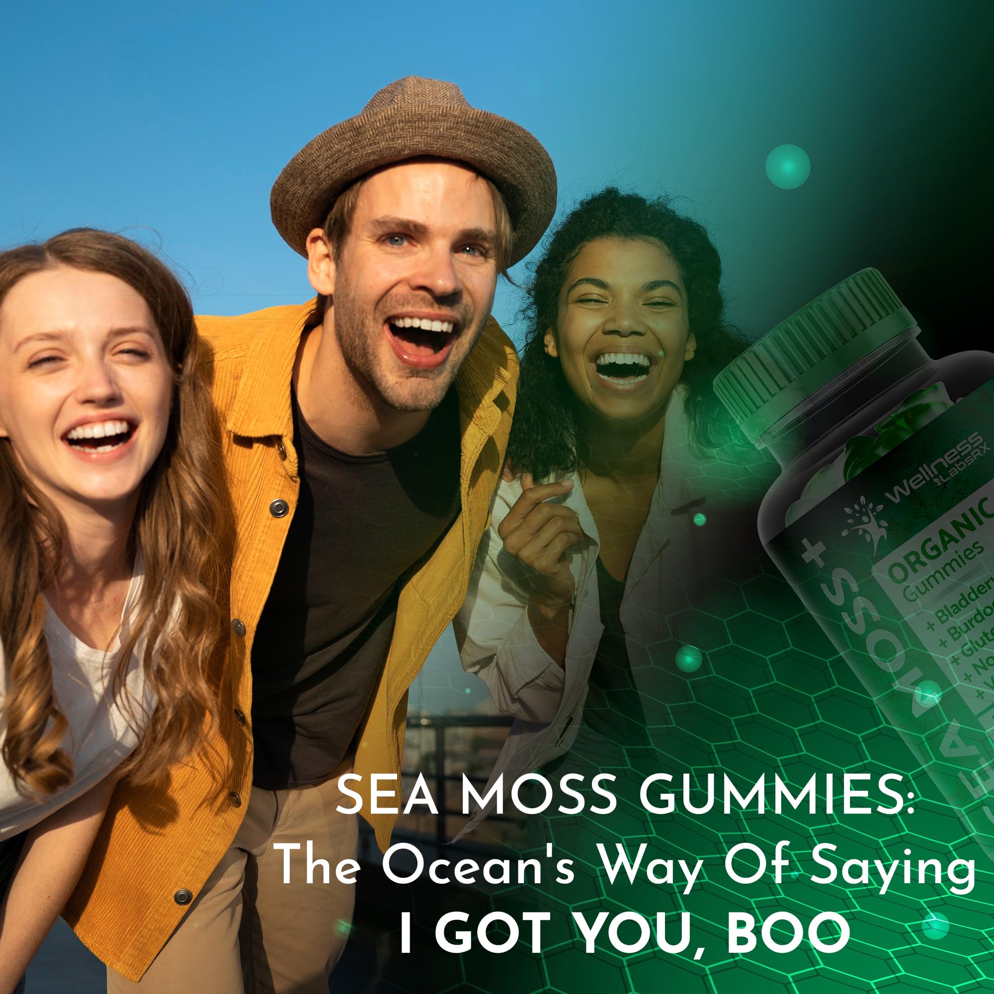 WELLNESS LABSRX Sea Moss Gummies, 3200mg Organic Seamoss, Irish Sea Moss WELLNESS LABSRX uk supplements