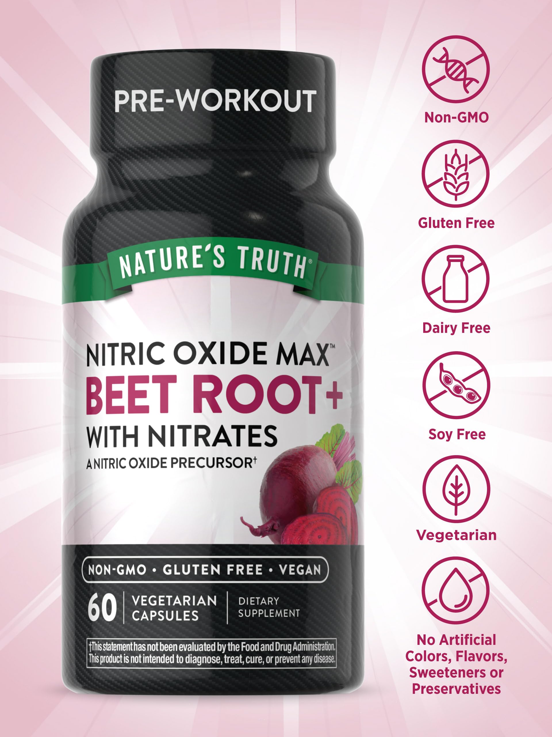 Nature's Truth Beet Root Capsules | 60 Count | Nitric Oxide Supplement for Men and Women Nature's Truth uk supplements