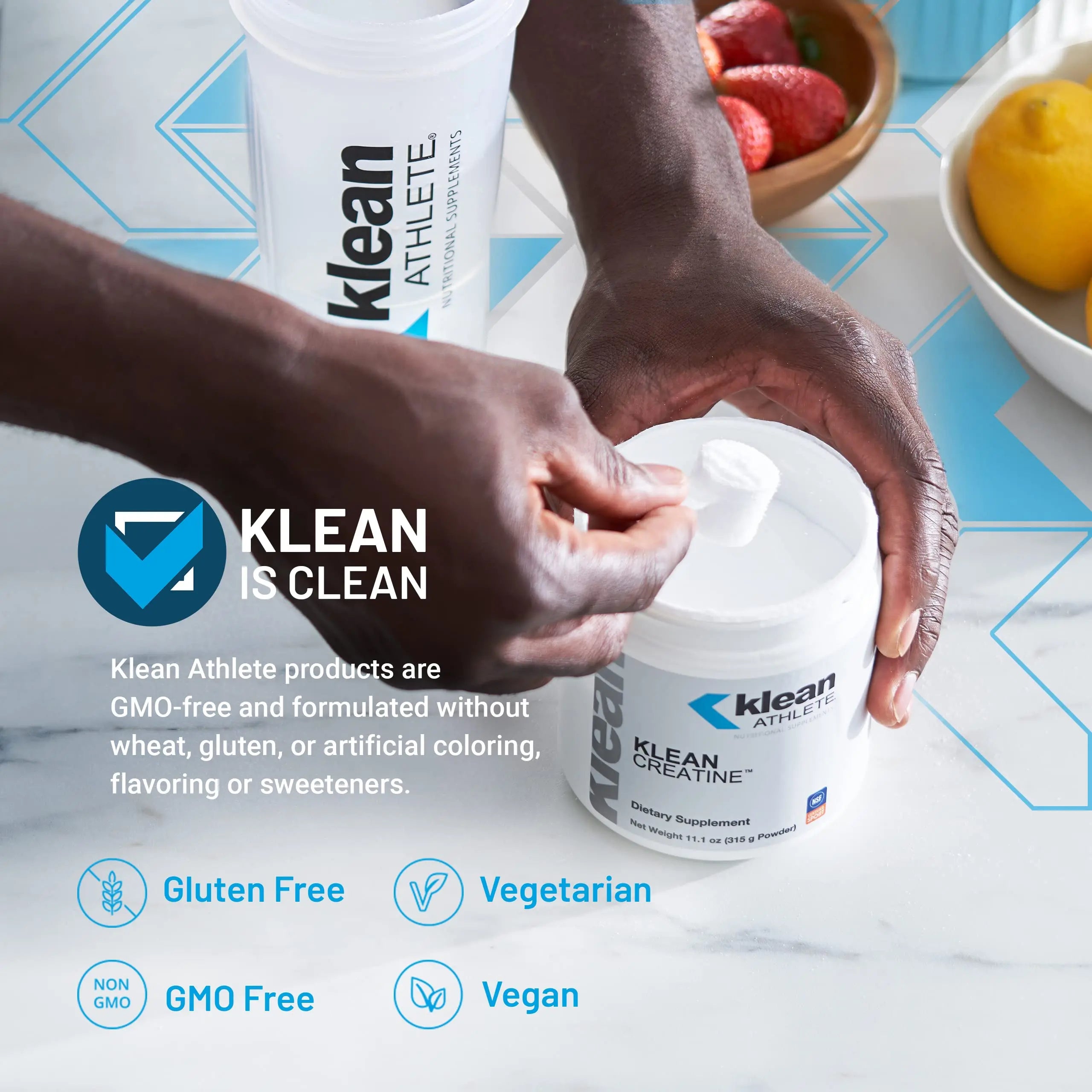 Klean Athlete Klean Creatine - Supports Muscle Strength, Performance & Recovery from Strenuous Exercise* - NSF Certified for Sport - 11.1 Ounces - Unflavored Klean Athlete uk supplements