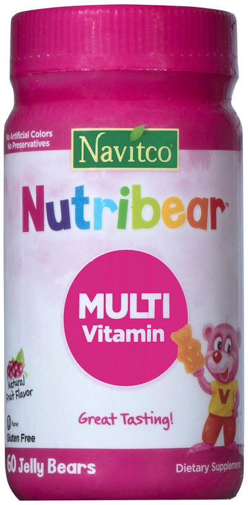 Navitco. Kosher NutriBear Multi Vitamin Great Tasting Jellies - 60 Bears Navitco uk supplements