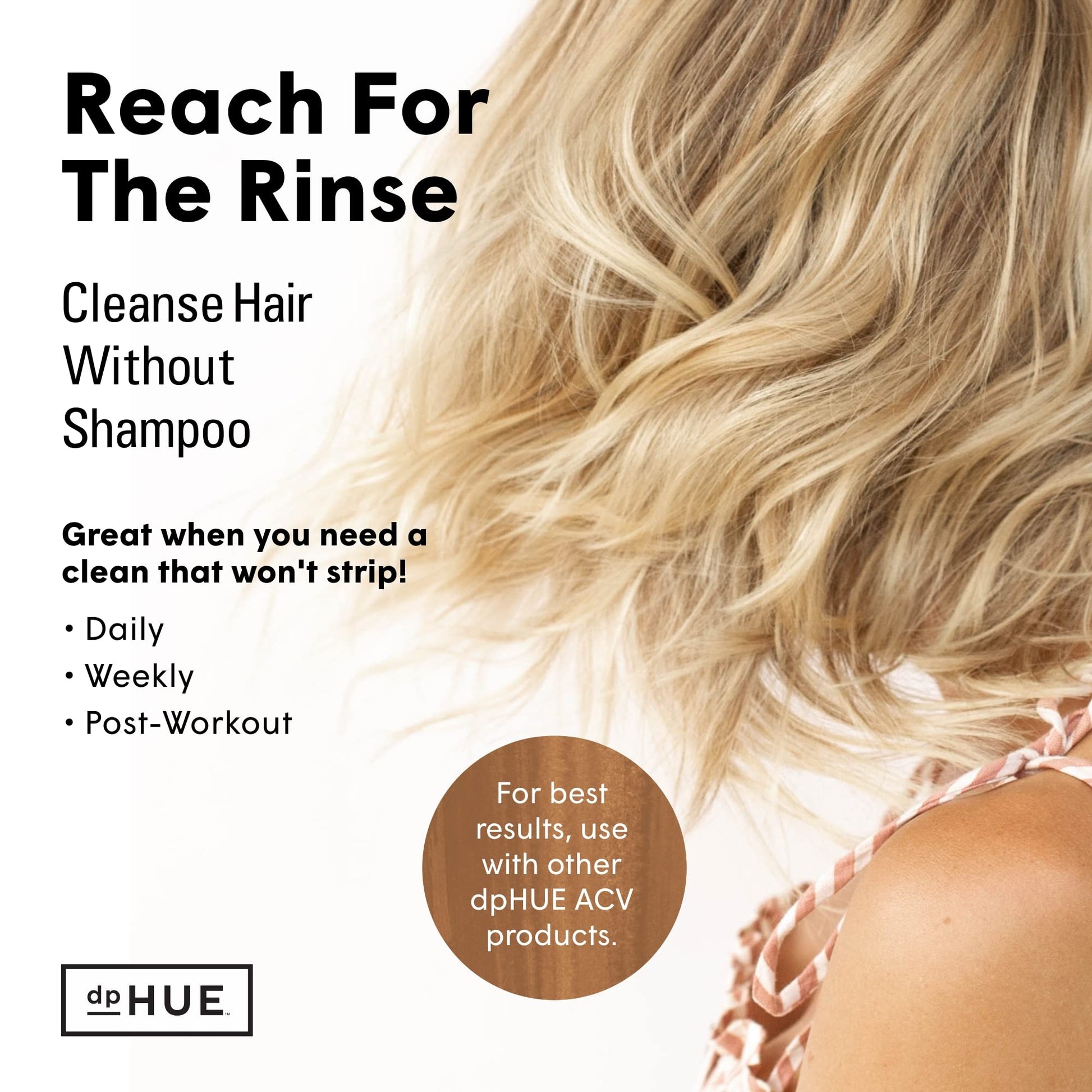dpHUE Apple Cider Vinegar Hair Rinse, 8.5 oz - Shampoo Alternative & Scalp Cleanser dpHUE uk supplements