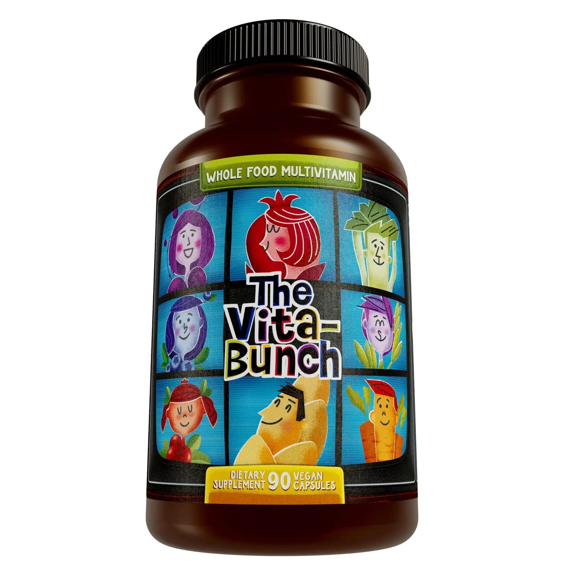 Whole Food Multivitamin Fruit & Super Greens All-in-one Vitamin Complex, 90 Vegan Capsules - Daily Vitamin for Women and Men Hippie Farms uk supplements