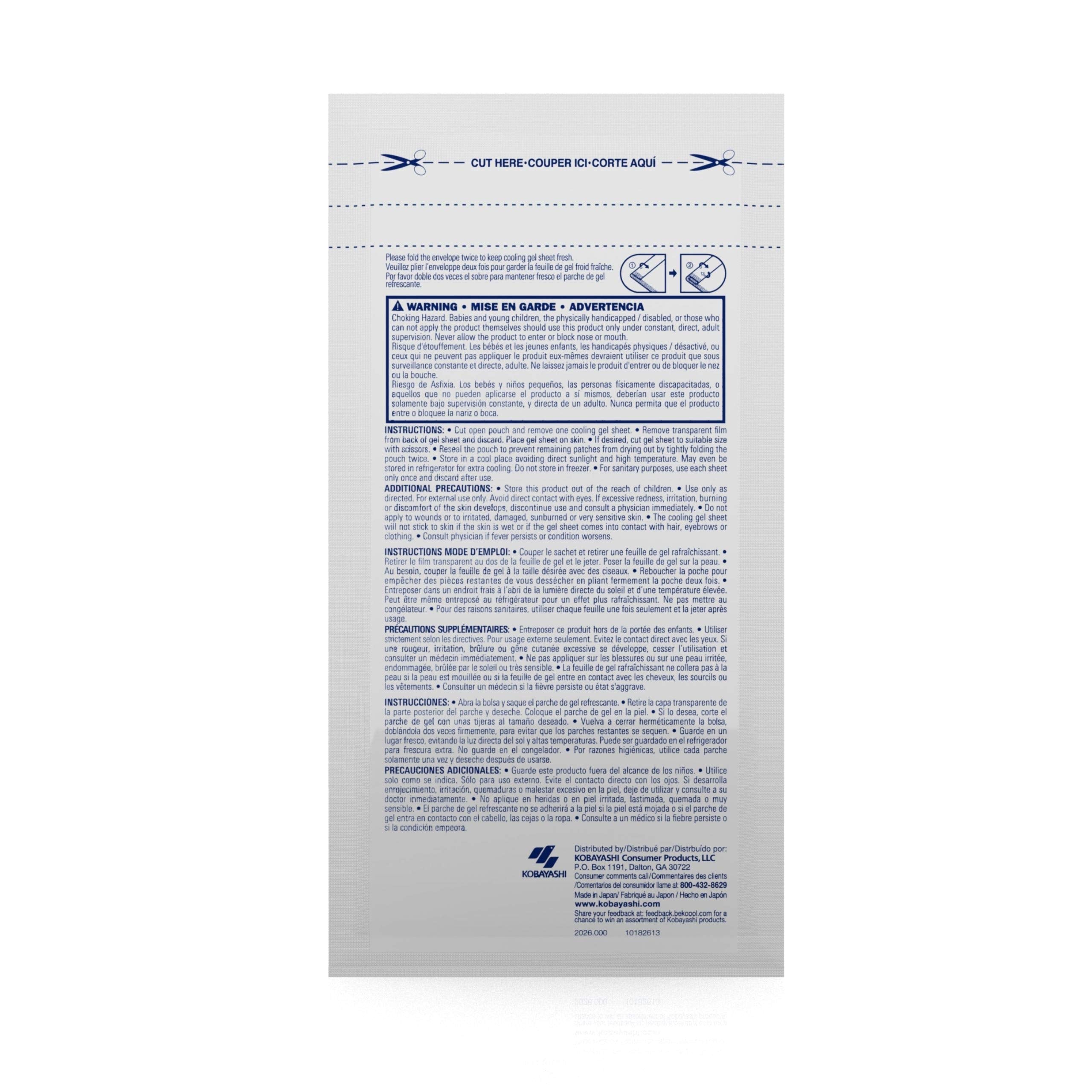 BeKOOOL Migraine Gel Sheets - 4 Count BeKoool uk supplements