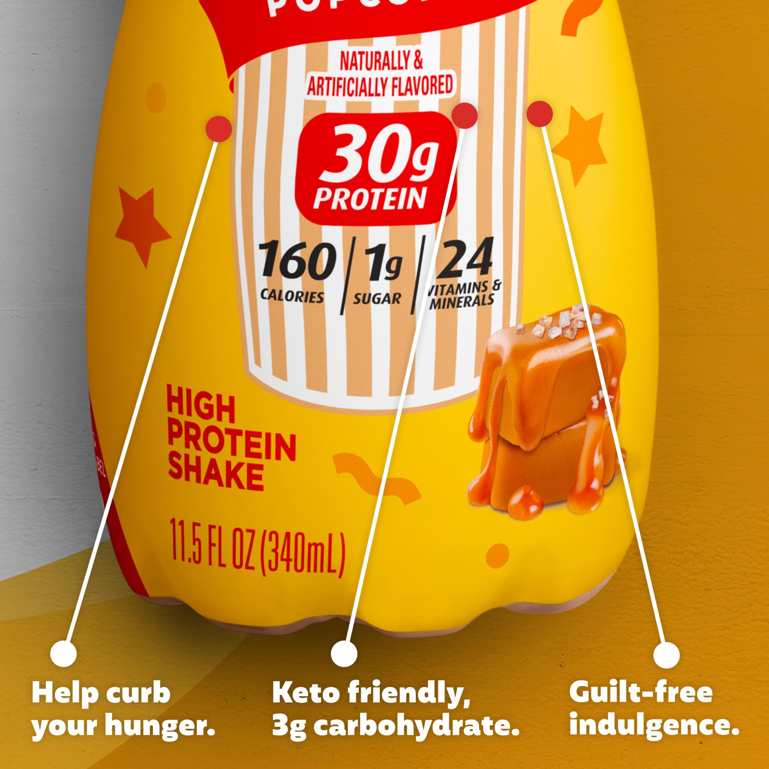 Premier Protein Shake Limited Edition Salted Caramel Popcorn, 30g 1g Sugar 24 Vitamins Premier Protein uk supplements