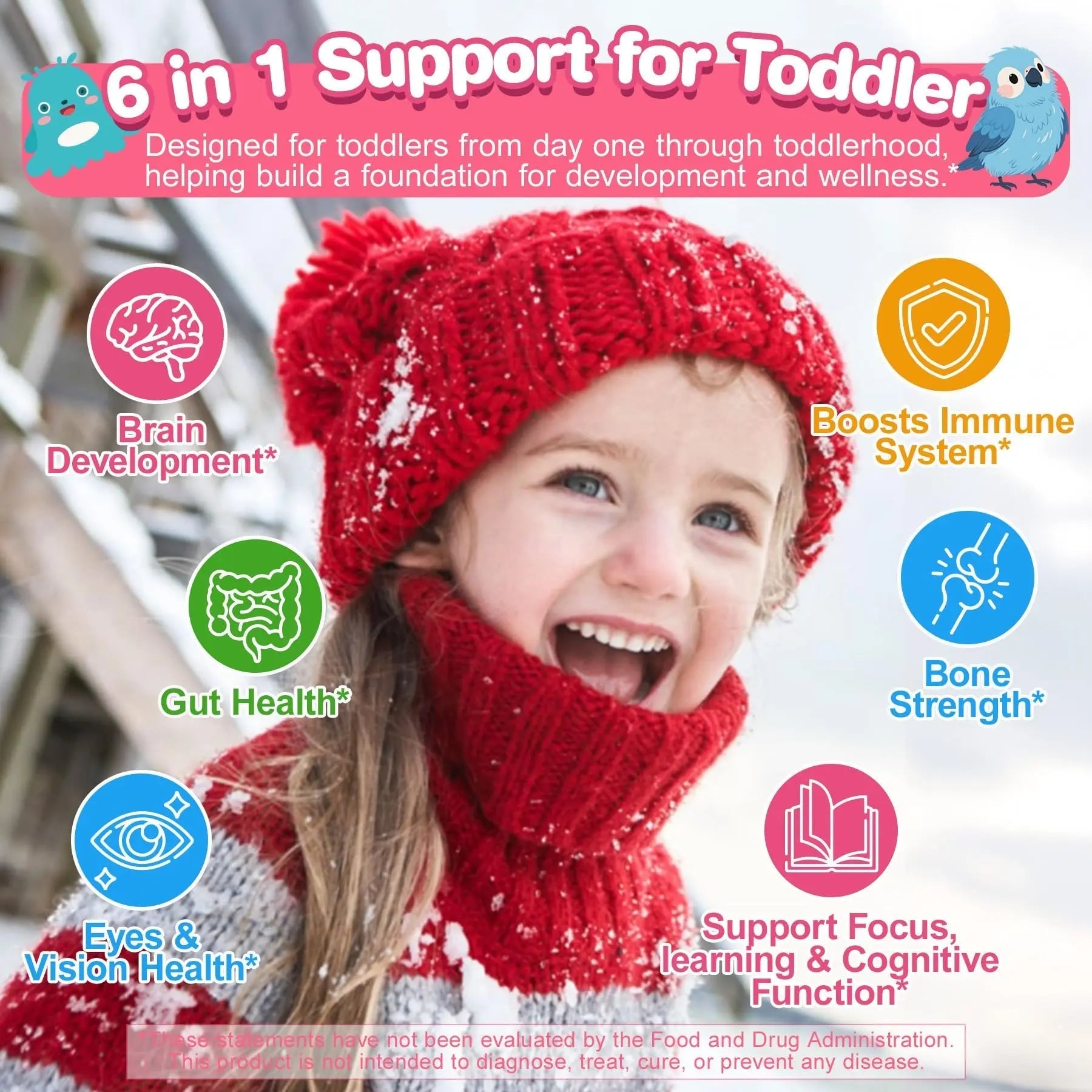 Organic Toddler Multivitamin Gummies + Omega-3 (DHA/EPA), Postbiotics | kids 2+ multivitamin | Vitamins A C D3 Methyl B12 Folate Zinc EnvyCure uk supplements