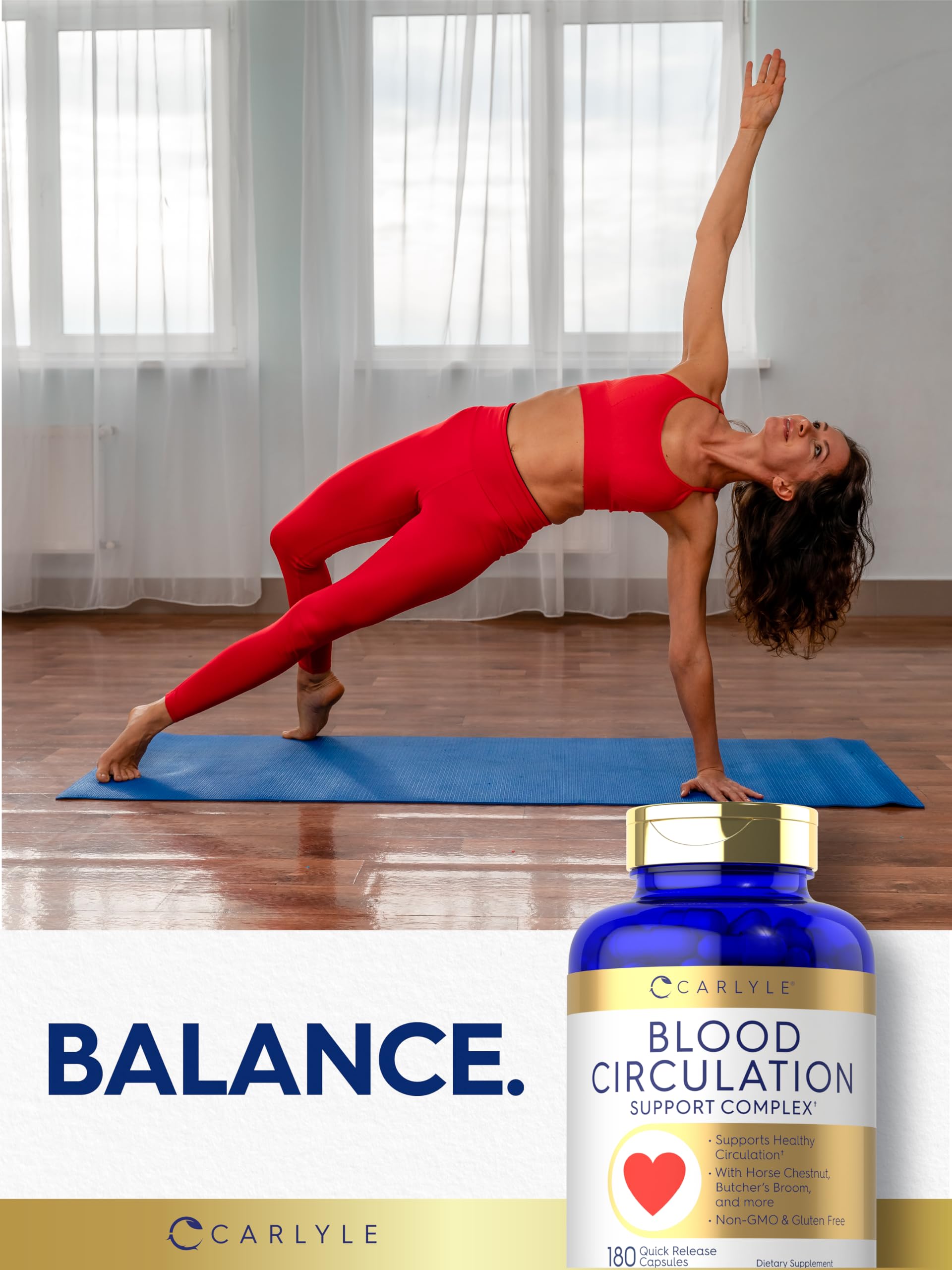 Carlyle Blood Circulation Supplement | 180 Capsules | Supports Healthy Circulation | Non-GMO, Gluten Free Carlyle uk supplements