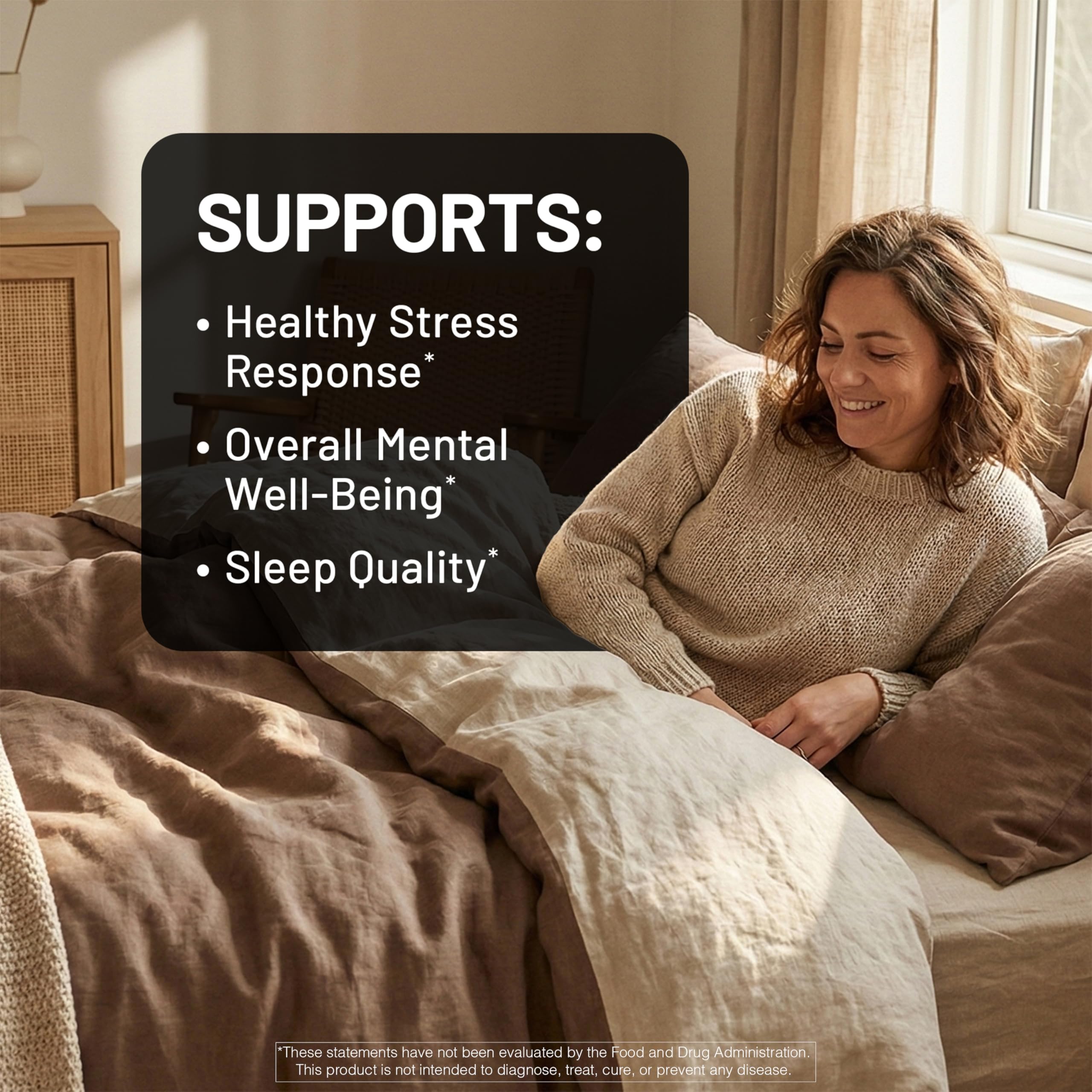 NatureWise Ashwagandha for Stress - With KSM-66 Extract, GABA, L-Theanine, Rhodiola Rosea - Herbal Mood & Sleep Support - Vegan, Non-GMO, Gluten-Free - 60 Capsules[1-Month Supply] NatureWise uk supplements