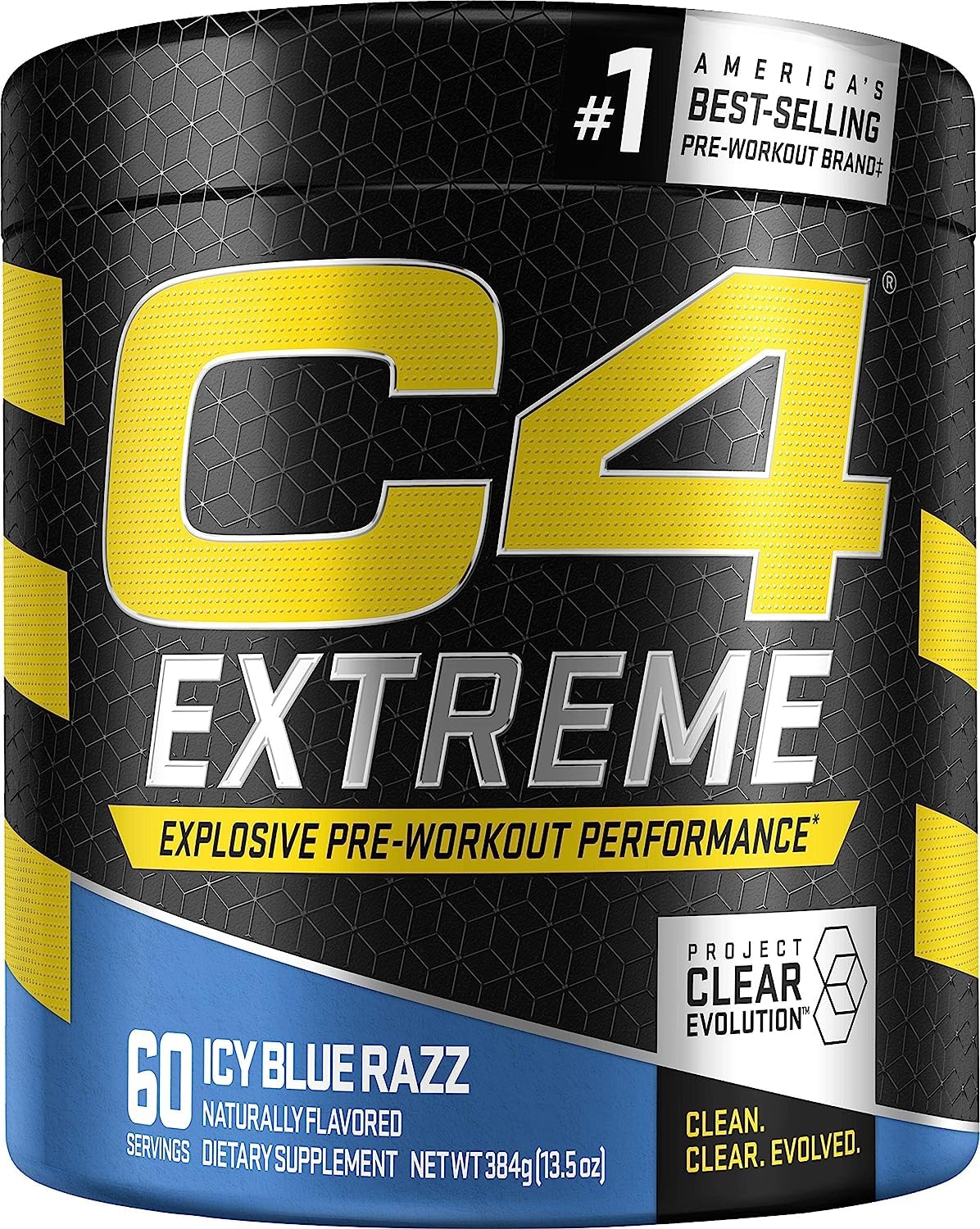 C4 Extreme Pre Workout Powder Icy Blue Razz | Preworkout Energy Supplement for Men Cellucor uk supplements
