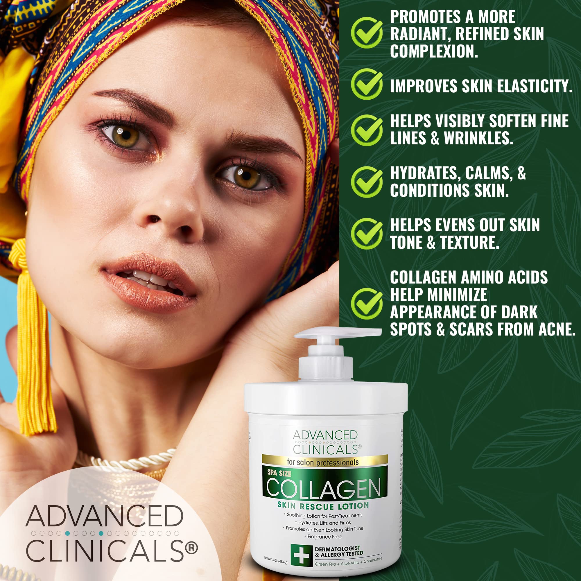 Advanced Clinicals Retinol Body Lotion + Collagen Cream 2pc Body Skin Care Set Advanced Clinicals uk supplements