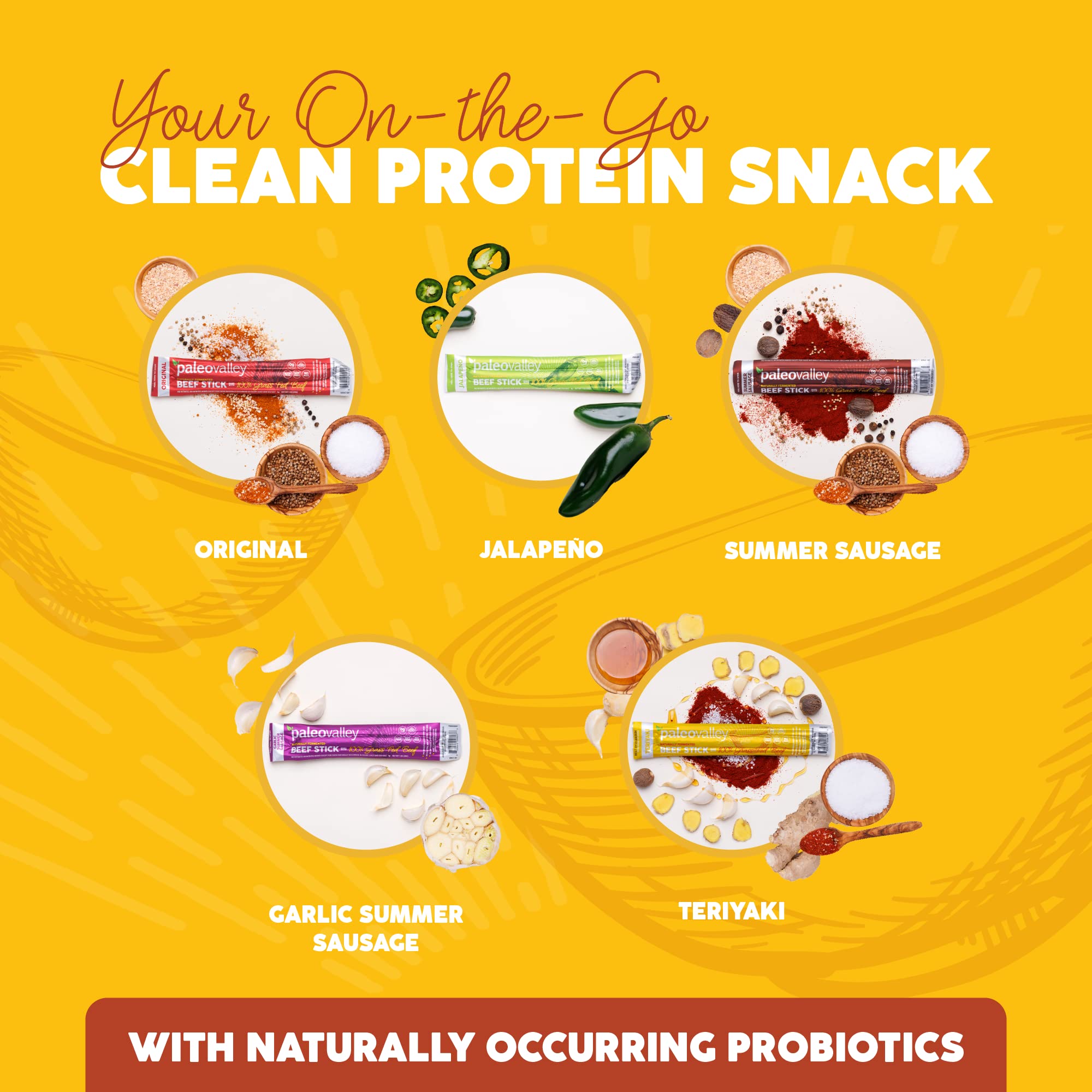 Paleovalley 100% Grass Fed Teriyaki Beef Sticks - Delicious Gluten Free Beef Snack - High Protein Keto Friendly Paleovalley uk supplements