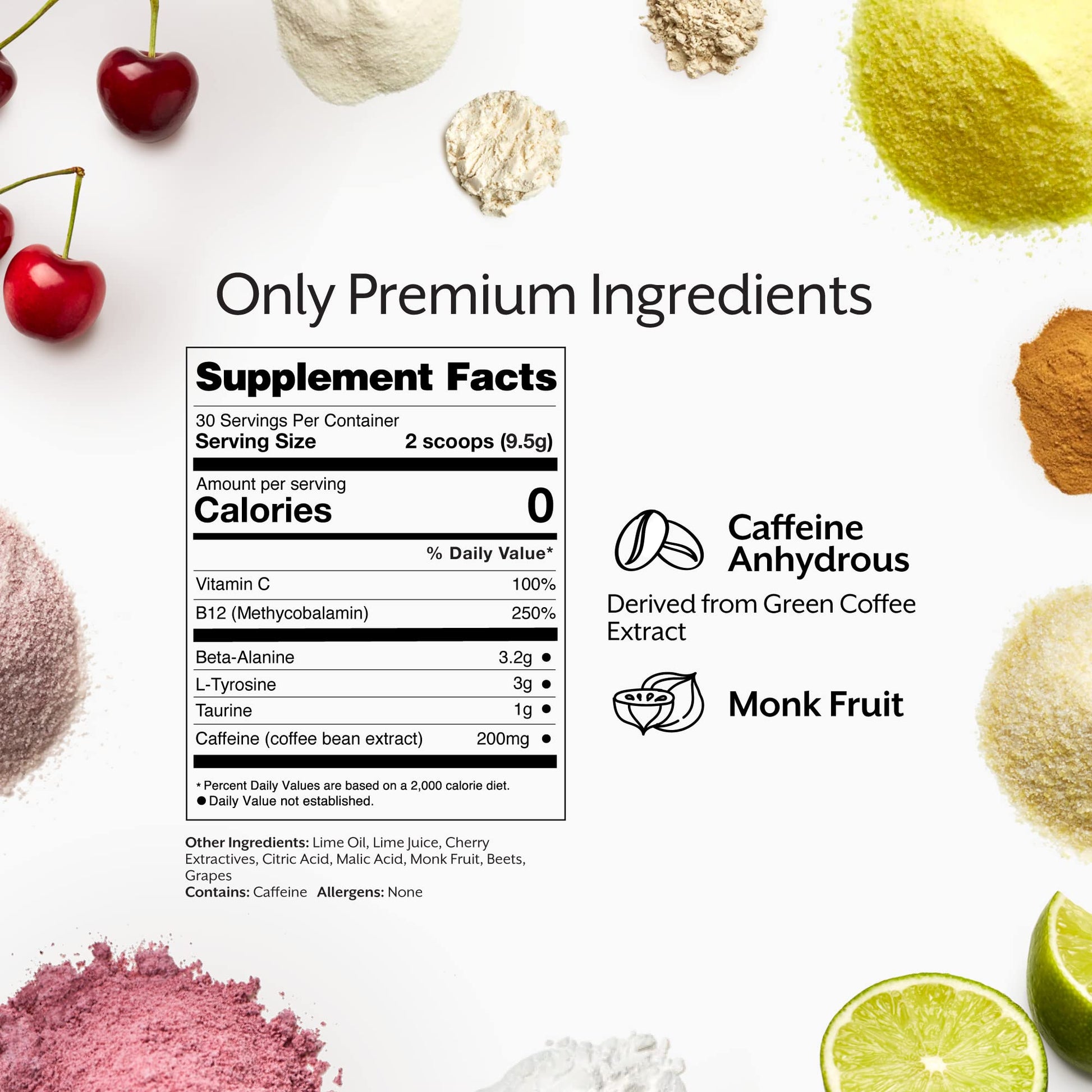 Promix Pre-Workout Powder, Cherry Lime - Maximize Focus & Performance - Helps Muscle ProMix Nutrition uk supplements