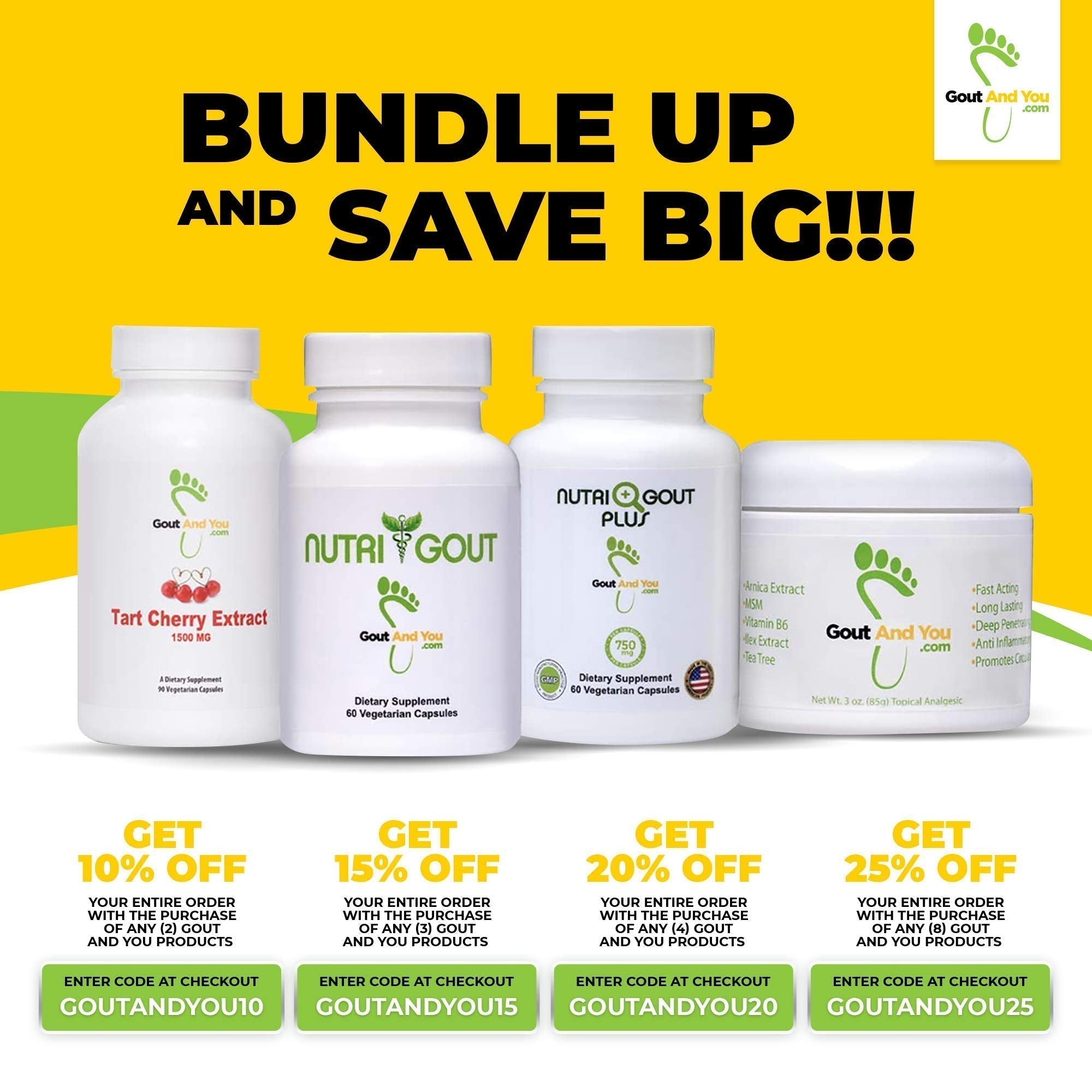 Gout and You Joint & Muscle Relief Cream - Fast Acting Joint Discomfort and Muscle Ache Relieving Rub with Arnica/Ilex Leaf Extract, Aloe Vera and Tea Tree Oil Gout and You uk supplements