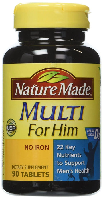 Nature Made Multivitamin For Him, Men's Multivitamin for Daily Nutritional Support, 90 Tablets (Pack of 3) Nature Made uk supplements