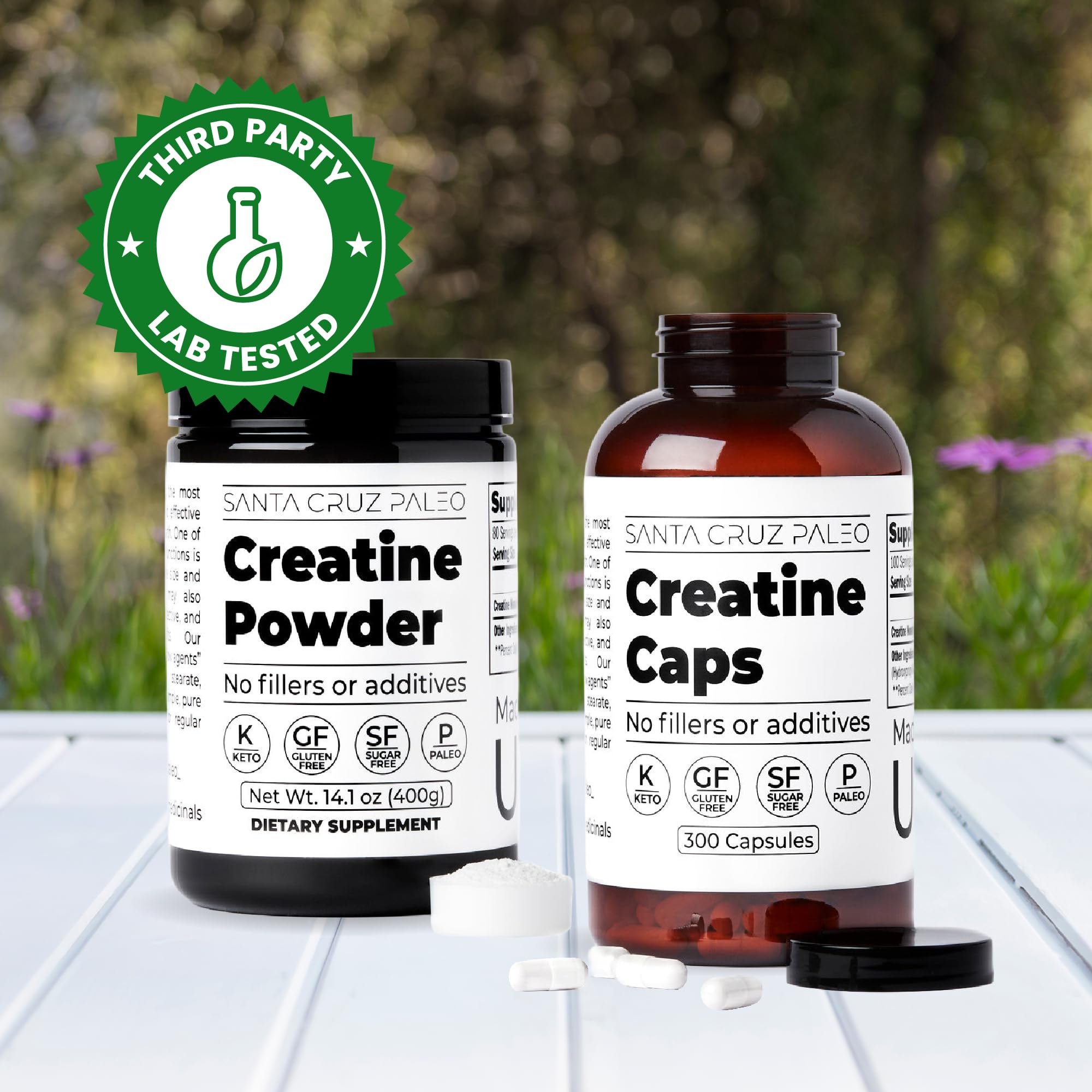 Santa Cruz Paleo Creatine Capsules, Supports Muscle Growth & Energy, Gluten Free, Keto, Sugar Free, Paleo, No Fillers or Additives, Creatine Monohydrate Pills, Santa Cruz Paleo uk supplements