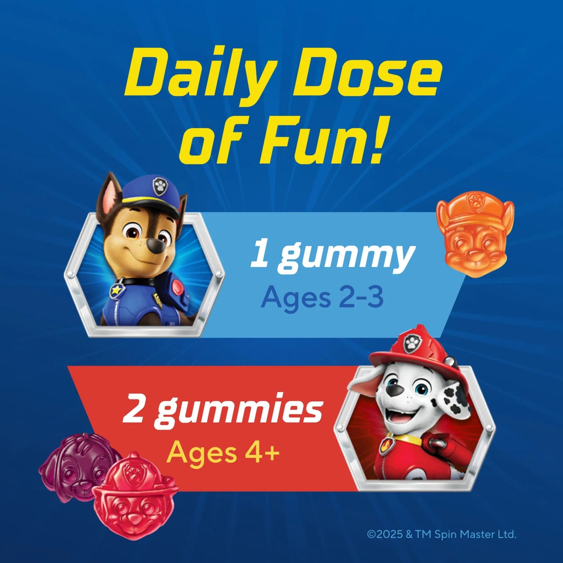 L’il Critters Paw Patrol Gummy Vites Daily Gummy Multivitamin for Kids, Vitamin C, D3 for Immune Support Cherry, Orange Lil Critters uk supplements