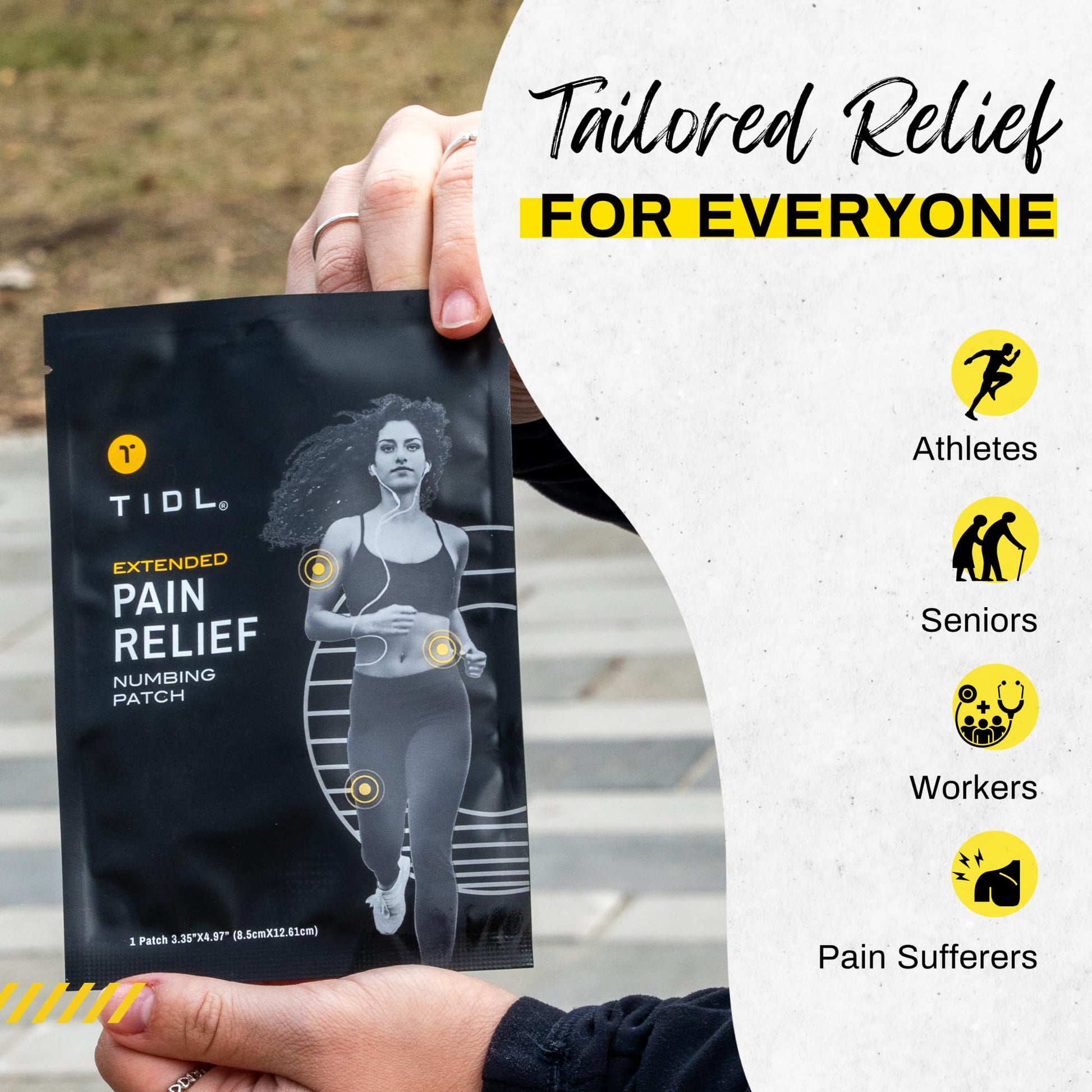 TIDL Recovery Patches, 20 Count, Maximum Strength for Targeted Back Pain, Joint & Muscle Pain Relief, Immediate Numbing & Soothing, Non-Stick Adhesive for Easy Application & Removal TIDL uk supplements