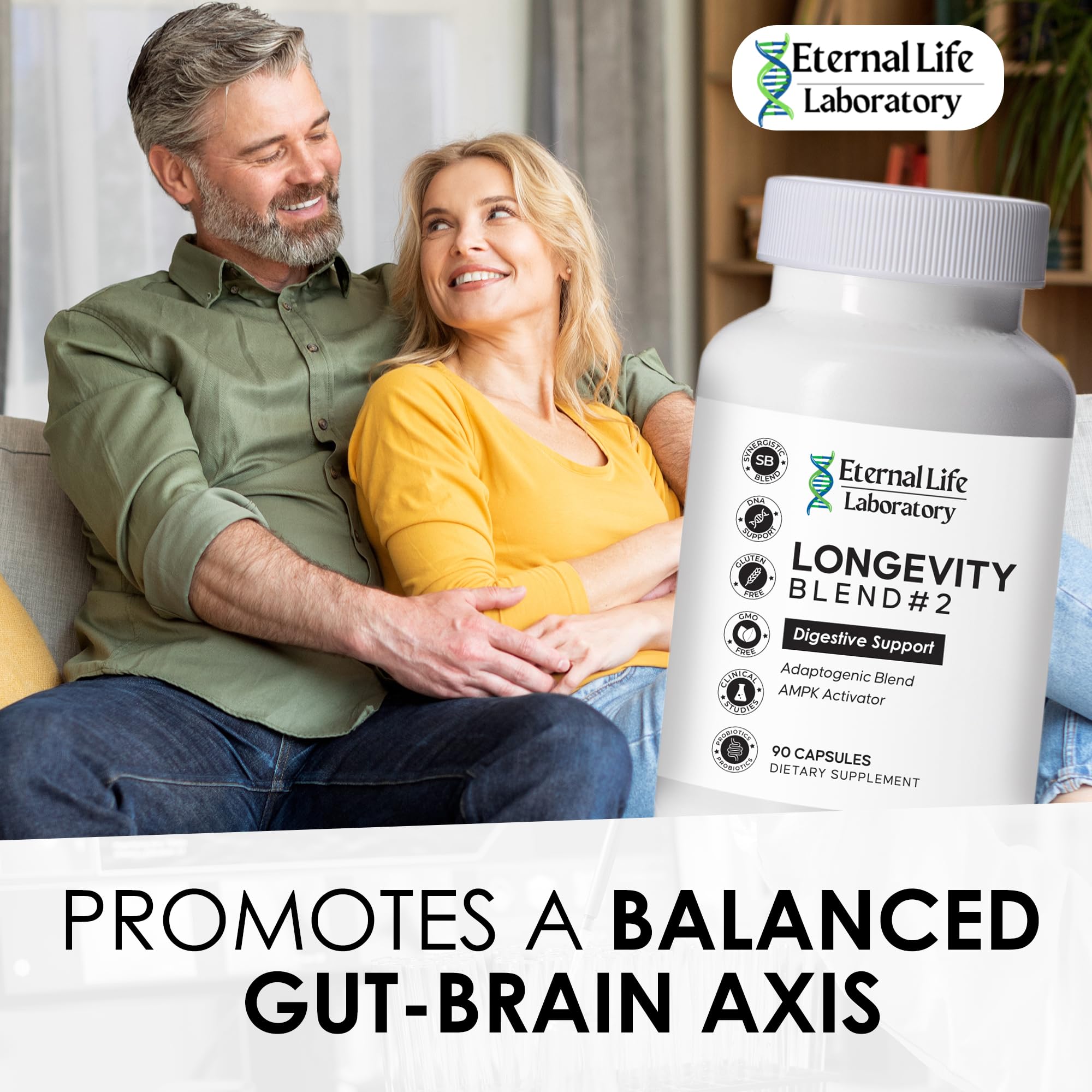 Probiotics for Women and Men, Daily Probiotic Supplement Probiotics and Triphala, Green Tea Extract - Anti-Aging Gut Health Optimizer - Intestinal, Colon & Digestive Health - 90 Capsules Eternal Life Laboratory uk supplements