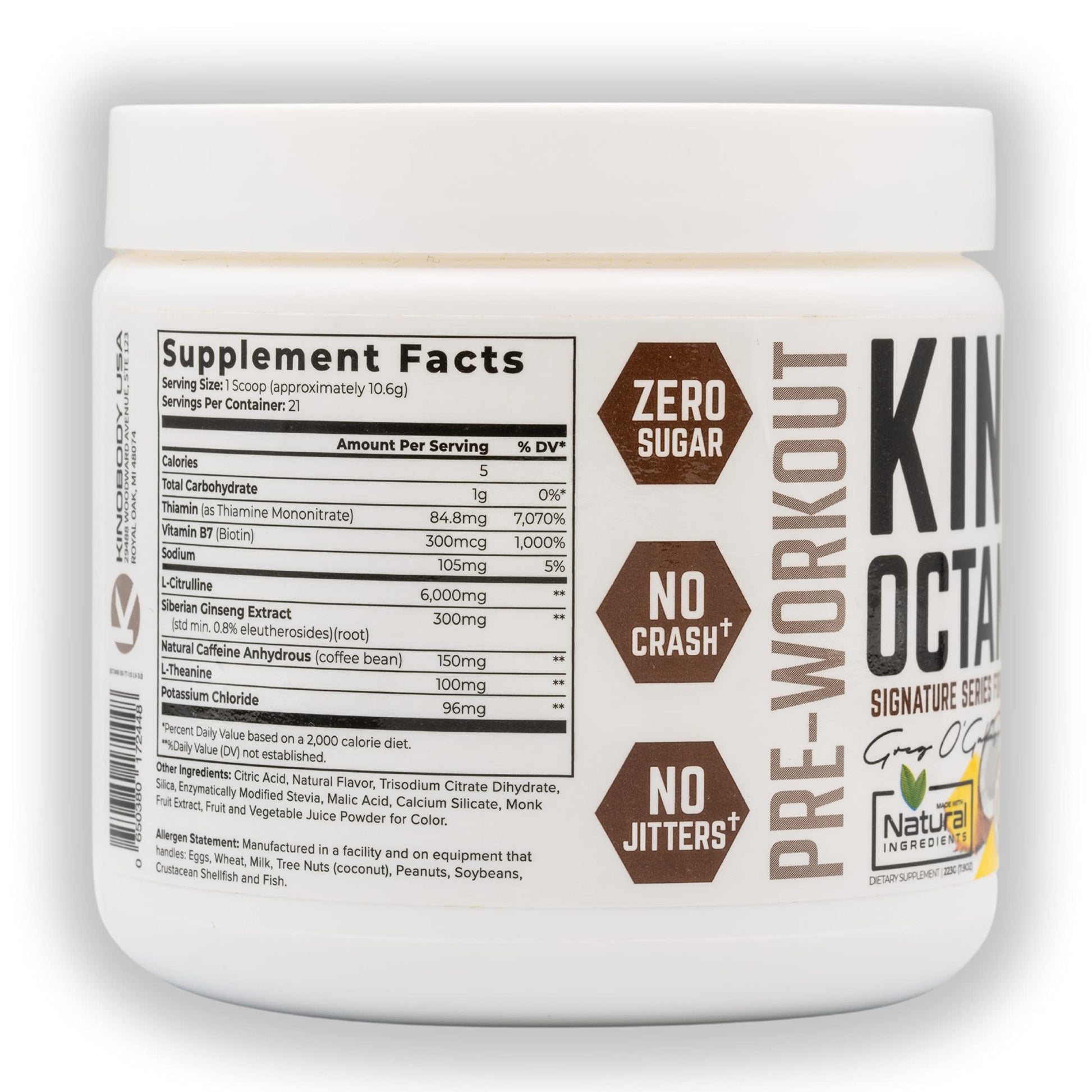 KINOBODY Kino Octane Pre-Workout Supplement Powder for Men and Women, Elevated KINOBODY uk supplements