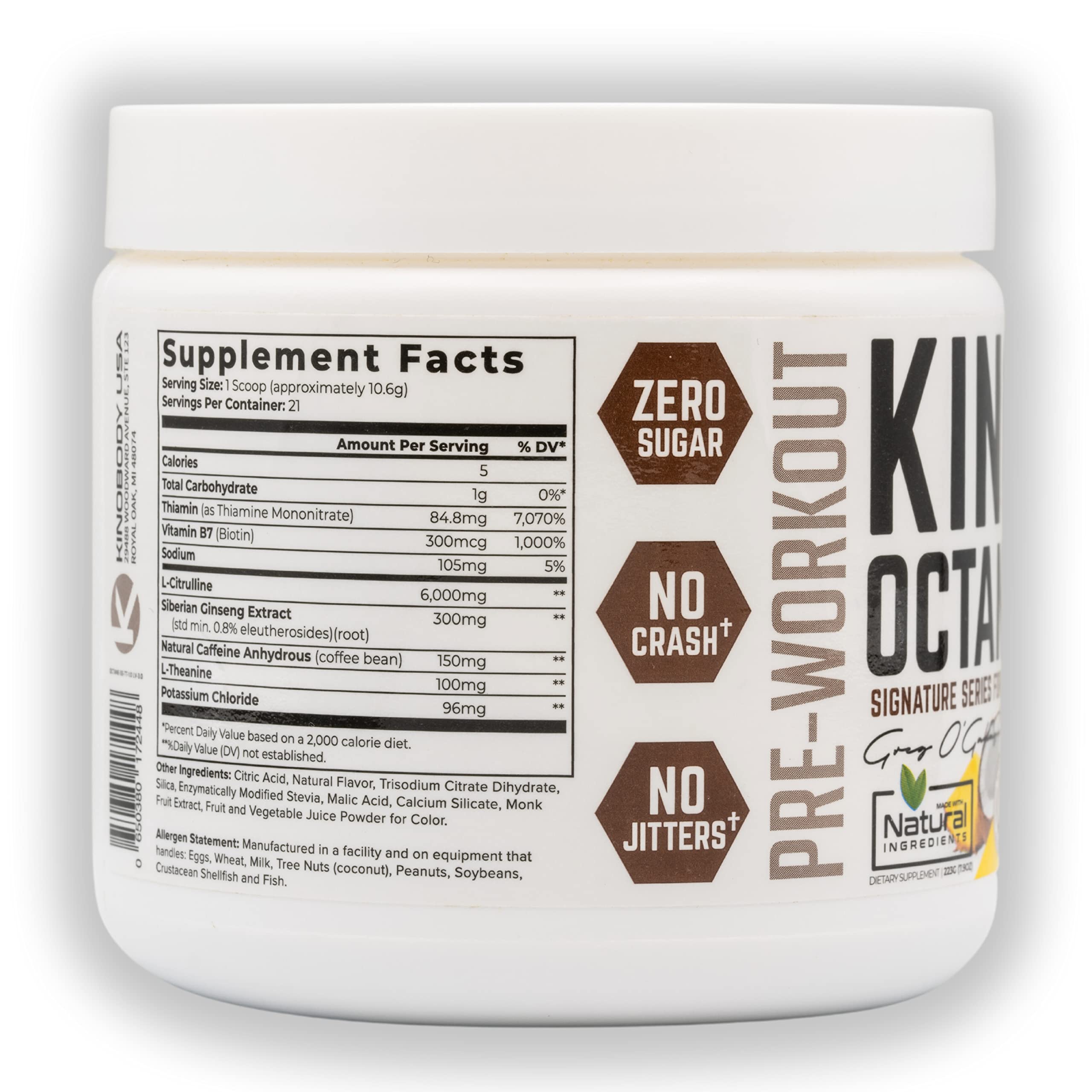 KINOBODY Kino Octane Pre-Workout Supplement Powder for Men and Women, Elevated KINOBODY uk supplements